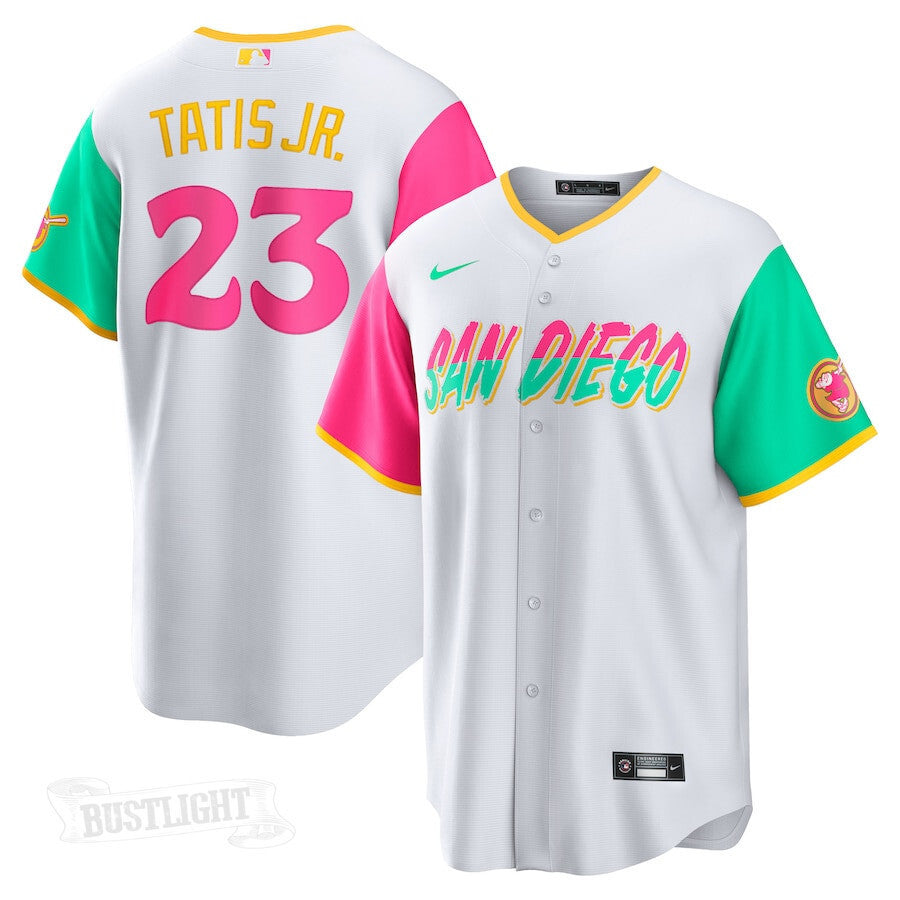 Youth's San Diego Padres White 2022 City Connect Player Jersey - All Stitched