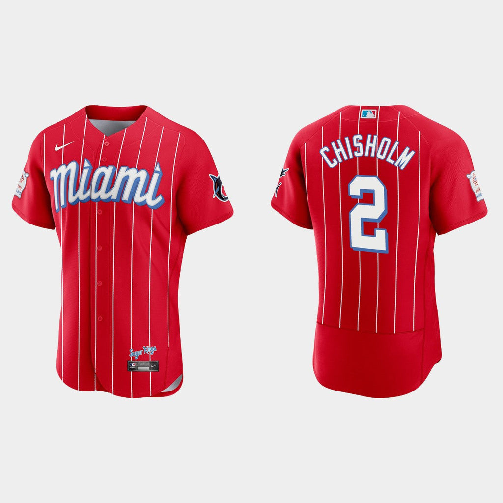Men's Miami Marlins City Connect Authentic Jersey - All Stitched