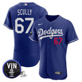Men’s Los Angeles Dodgers Vin Scully Tribute Flex Base Jersey – All Stitched