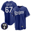 Men’s Los Angeles Dodgers Vin Scully Tribute Cool Base Jersey – All Stitched