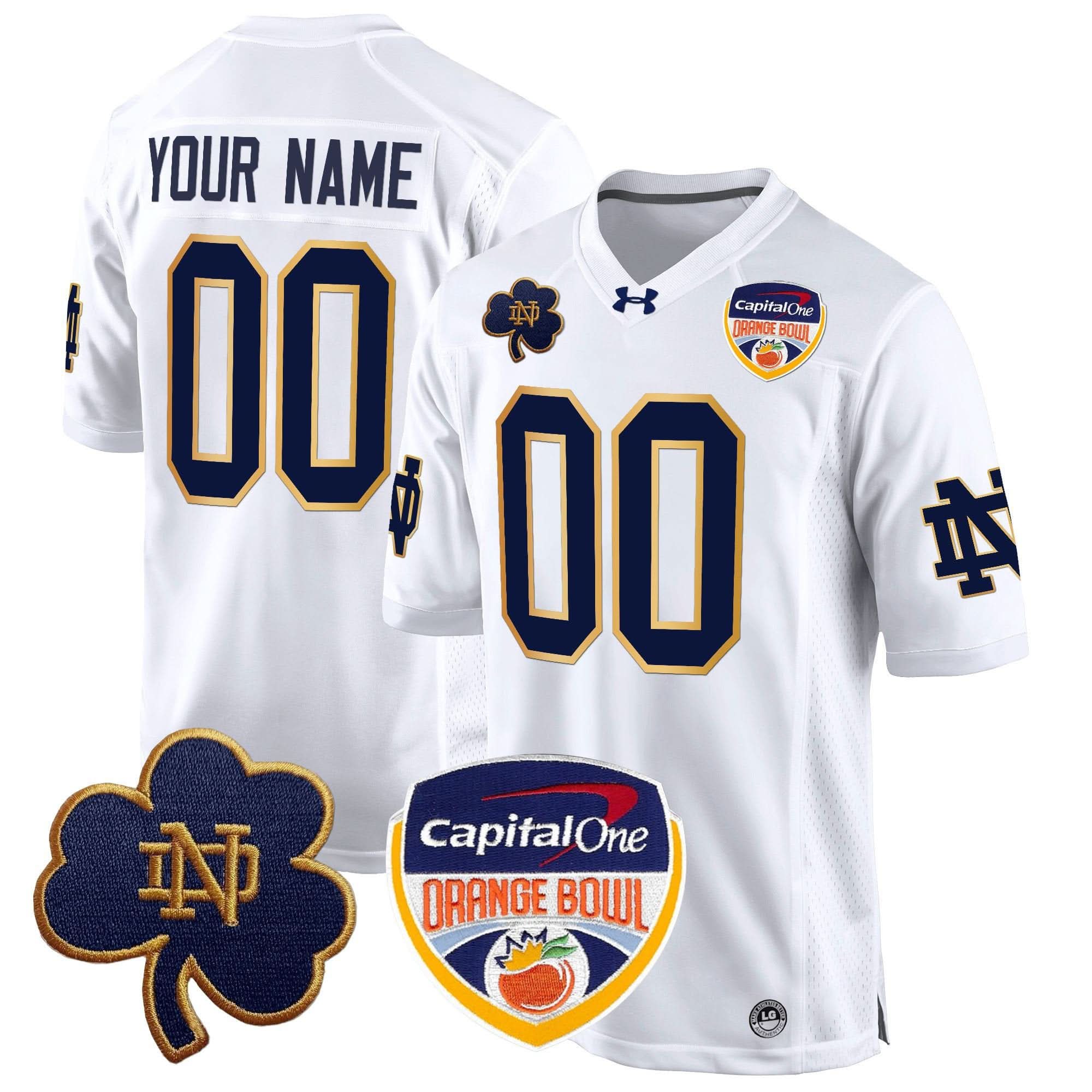 NDFI 2024 Orange Bowl Patch Game Custom Jersey