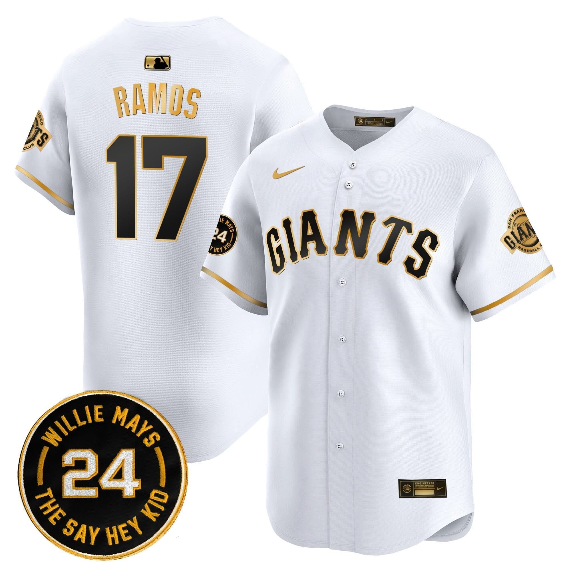 SFG 2025 Willie Mays Patch Vapor Premier Limited Jersey - Stitched