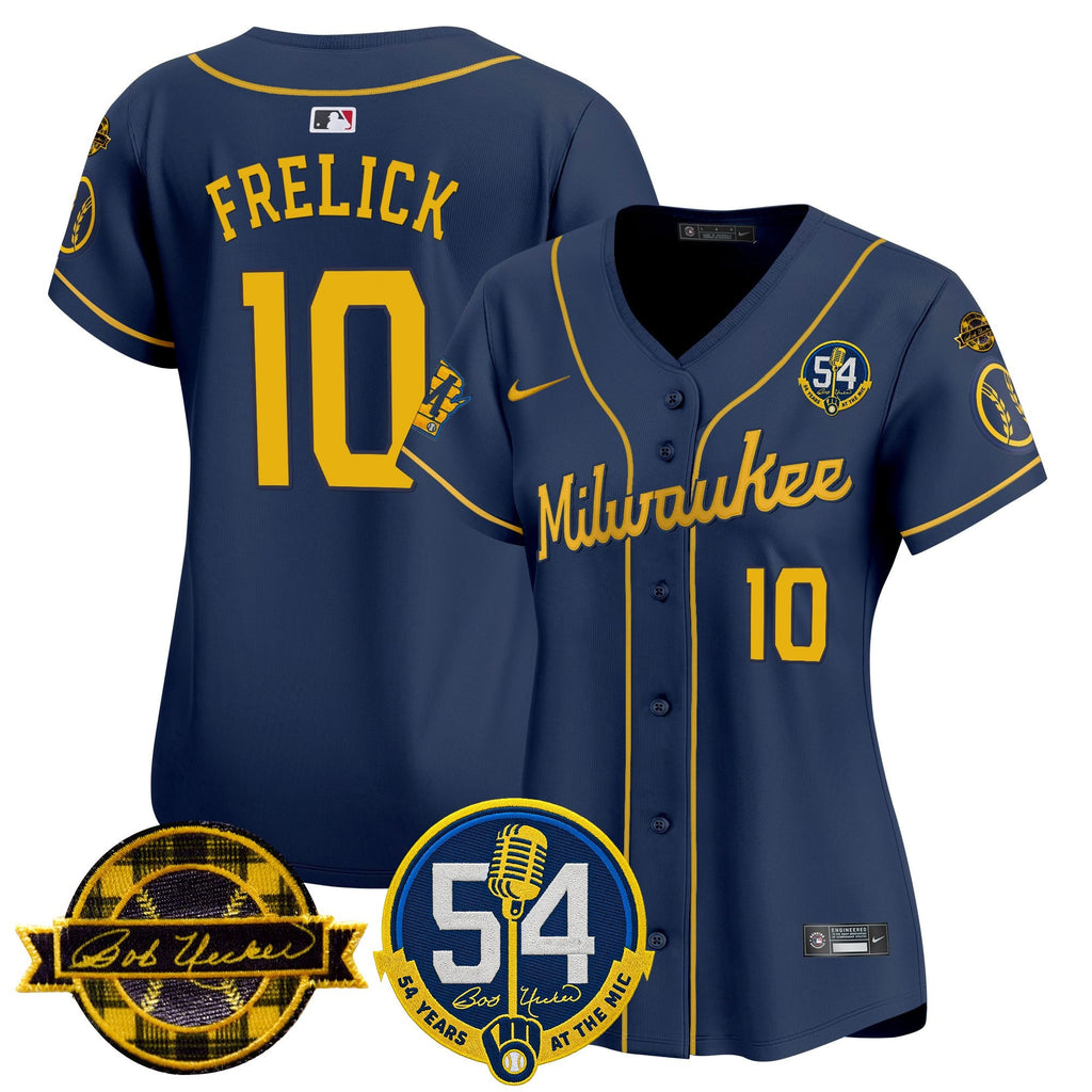 Women's Milwaukee Brewers 'Bob Uecker - 54 Seasons for Brewers' Vapor Premier Limited Jersey - All Stitched