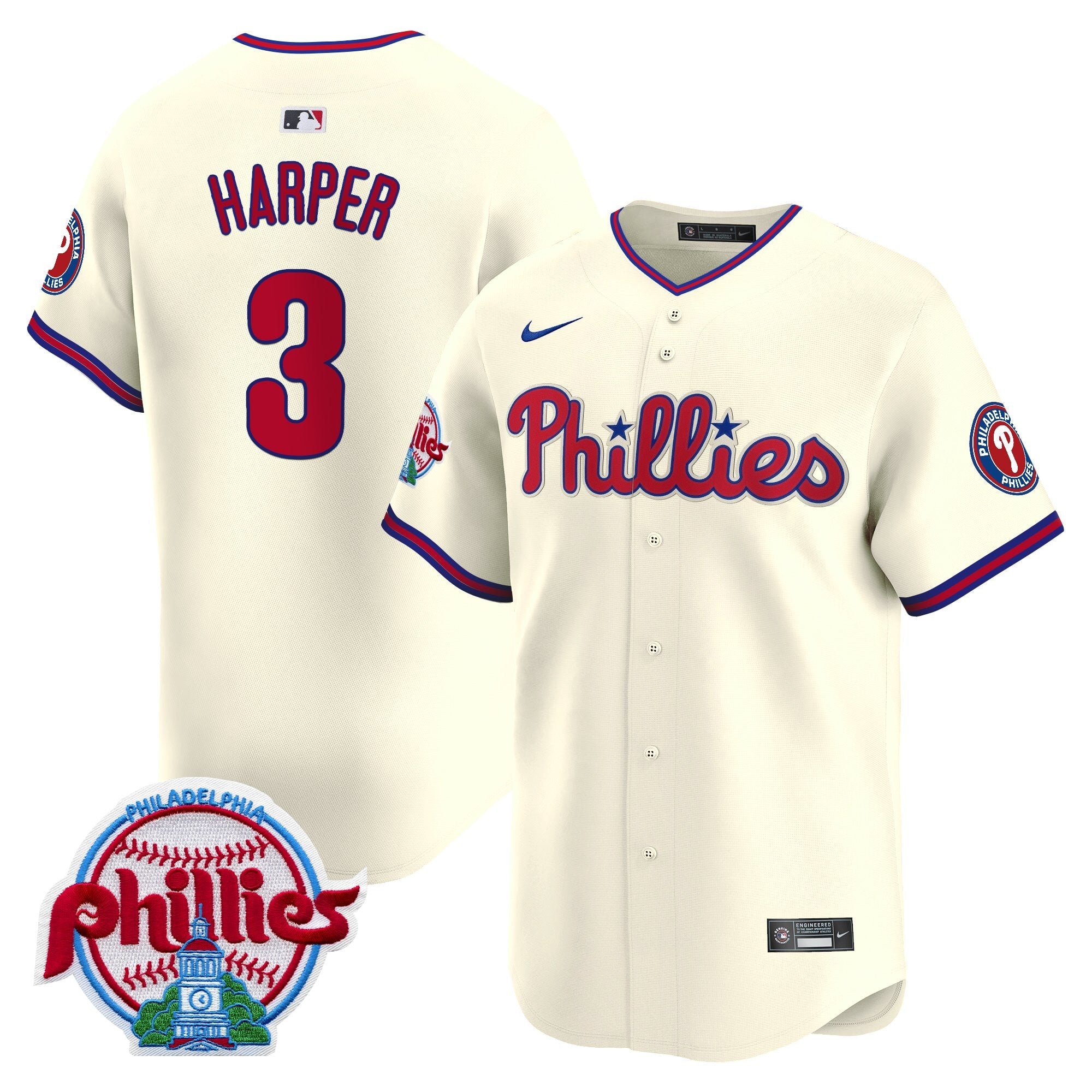 Men's Philadelphia Phillies 2025 Vapor Premier Limited Jersey - All Stitched
