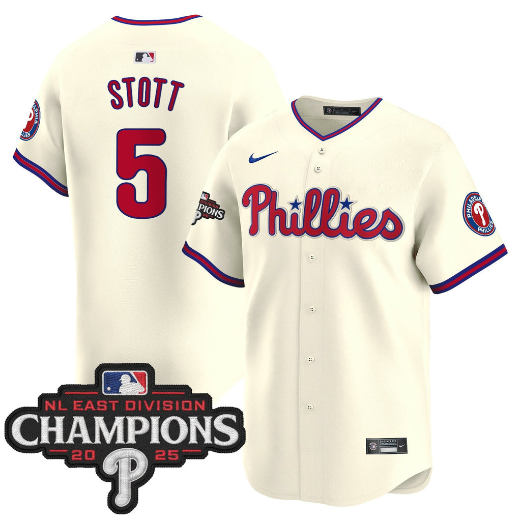 Men's Philadelphia Phillies 2025 NL East Division Champions Patch Vapor Premier Limited Jersey - All Stitched