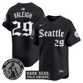 Men's Seattle Mariners 'Gothic Edition' Vapor Premier Limited Jersey - Ken Griffey Jr. Patch - All Stitched