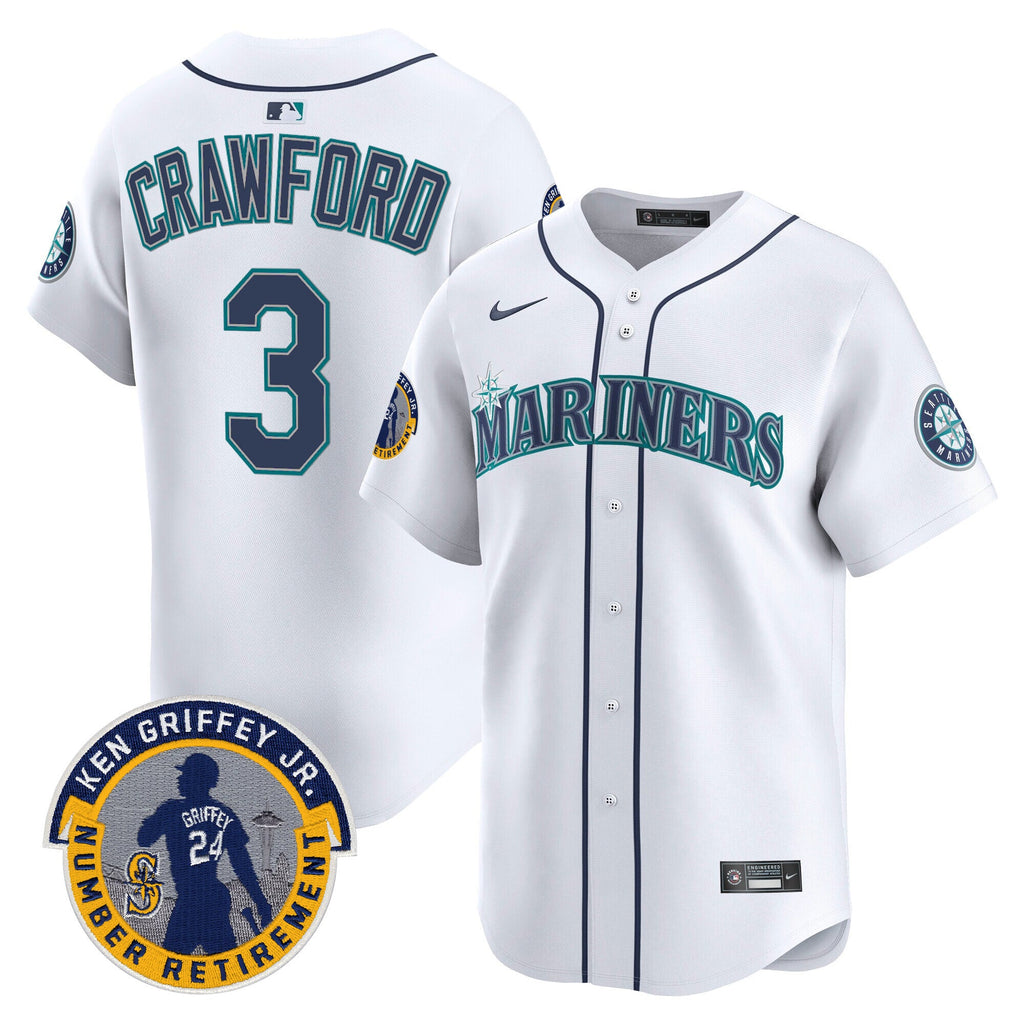Men's Seattle Mariners 2025 Ken Griffey Jr. Patch Vapor Premier Limited Jersey - All Stitched