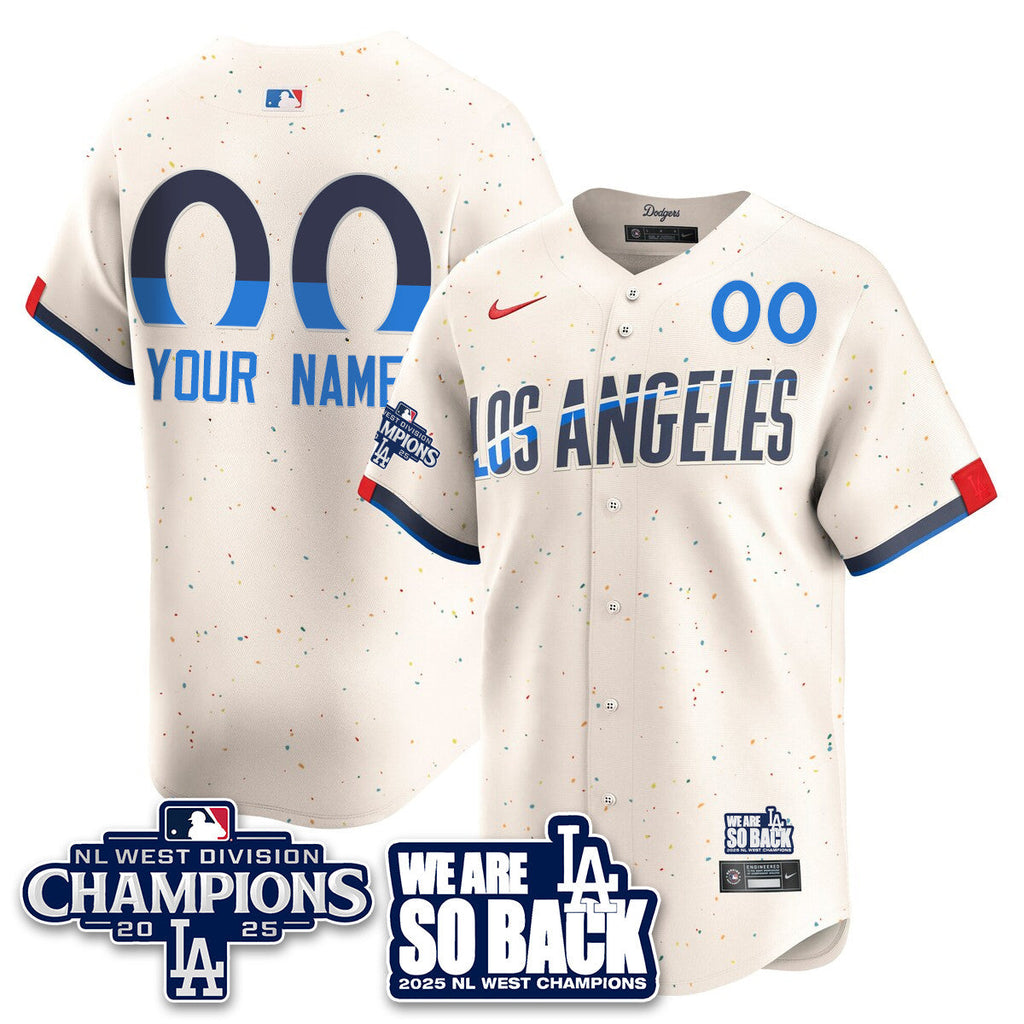 Los Angeles Dodgers 2025 NL West Division Champions Jersey - All Stitched