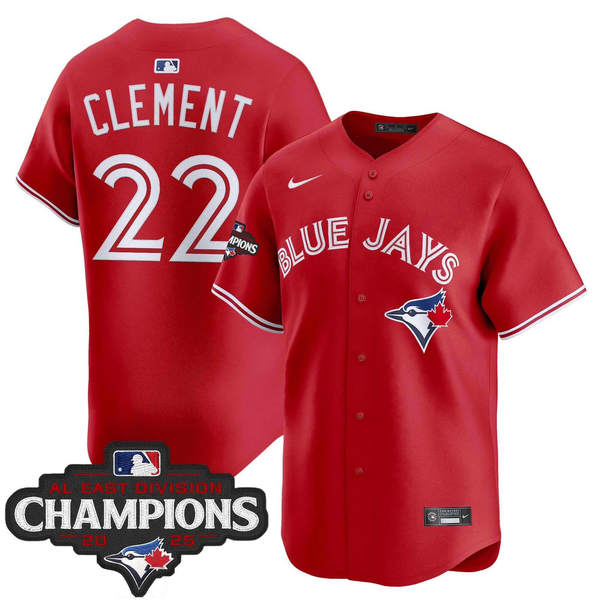 Men's Toronto Blue Jays 2025 AL East Division Champions Vapor Premier Limited Jersey - All Stitched
