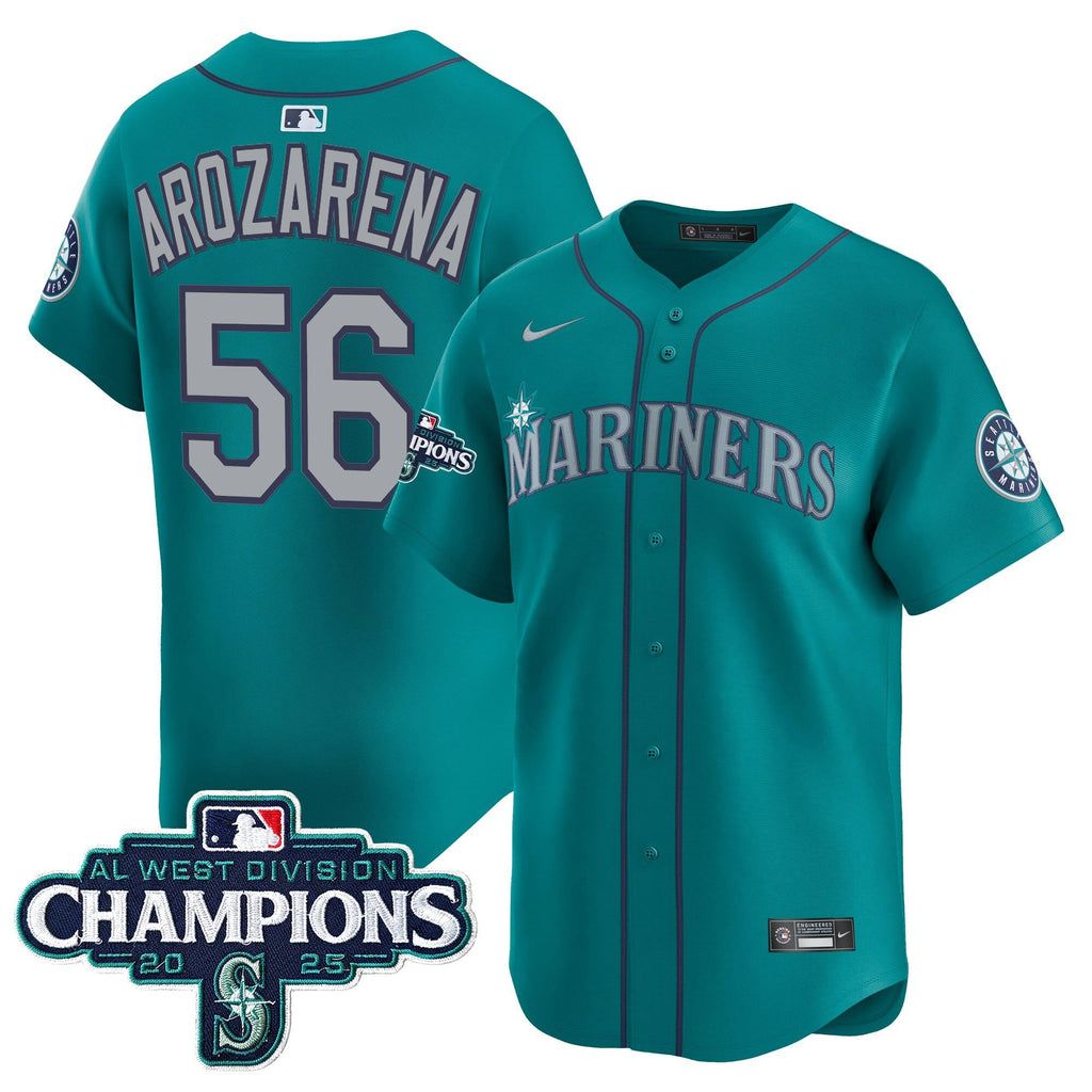 Men's Seattle Mariners 2025 AL West Division Champions Vapor Premier Jersey - All Stitched