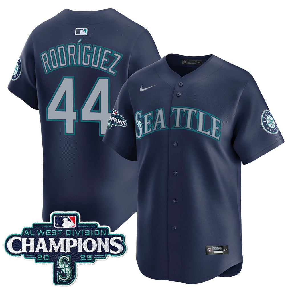 Men's Seattle Mariners 2025 AL West Division Champions Vapor Premier Jersey - All Stitched