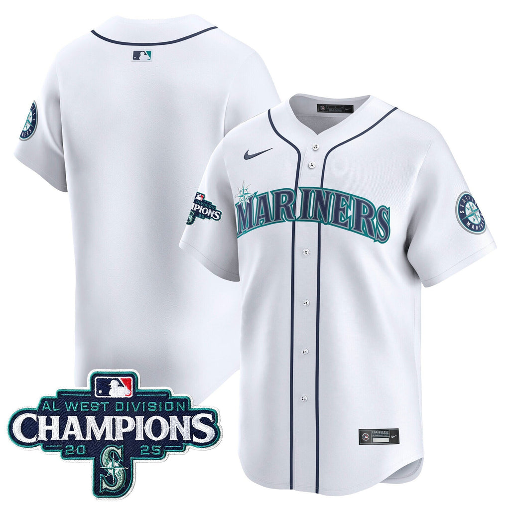 Men's Seattle Mariners 2025 AL West Division Champions Vapor Premier Jersey - All Stitched