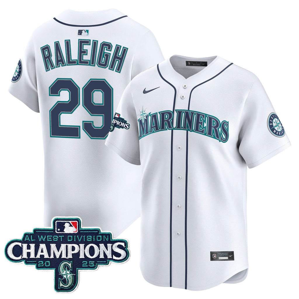 Men's Seattle Mariners 2025 AL West Division Champions Vapor Premier Jersey - All Stitched