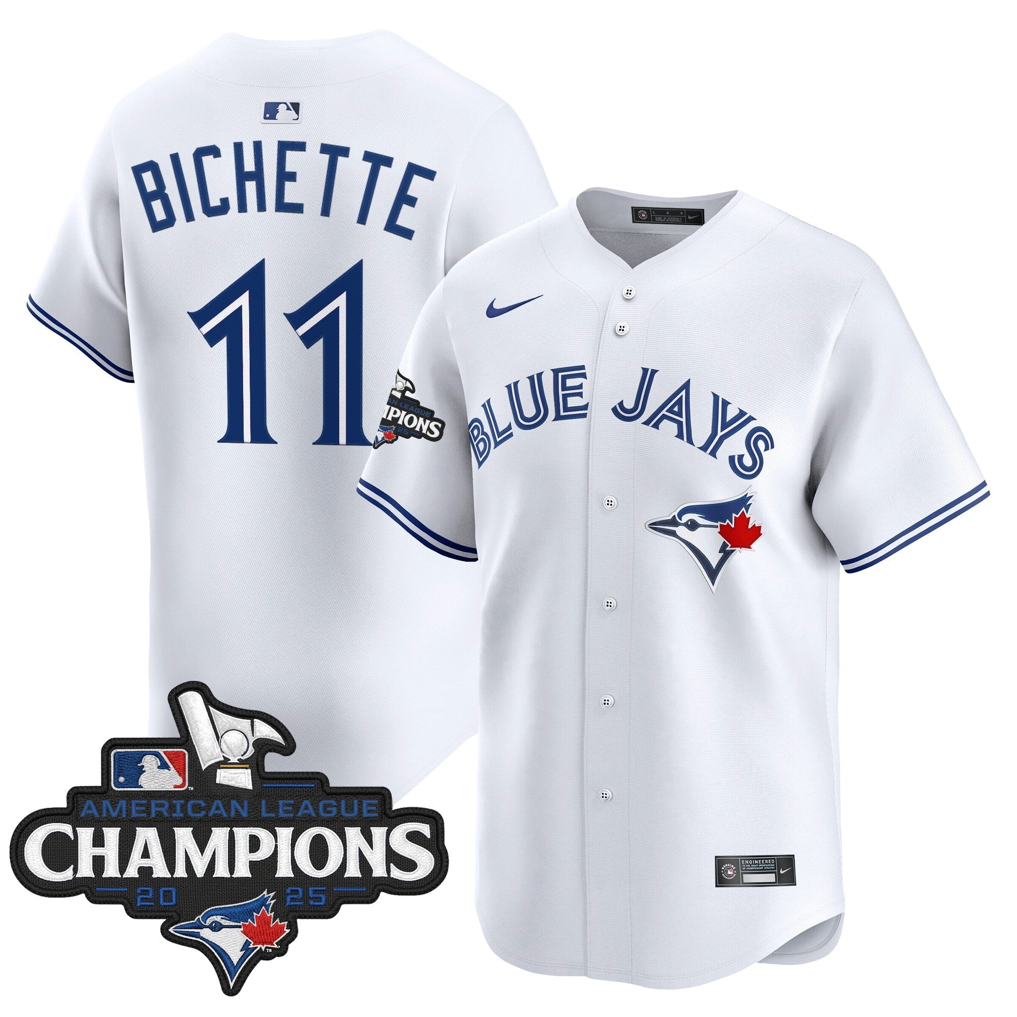 Men's Toronto Blue Jays 2025 American League Champions Vapor Premier Limited Jersey - All Stitched