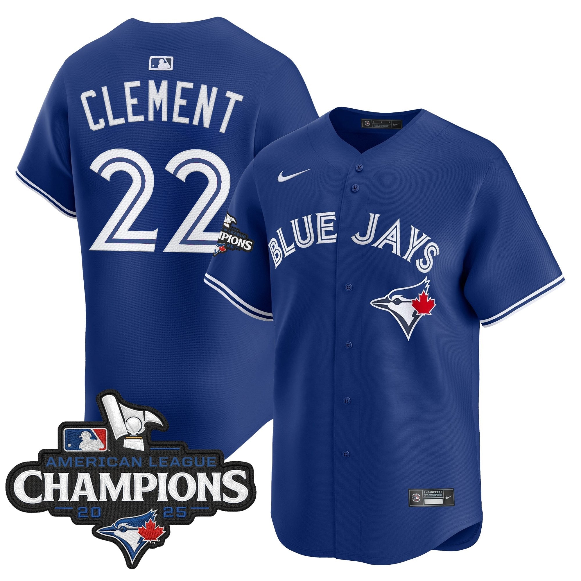 Men's Toronto Blue Jays 2025 American League Champions Vapor Premier Limited Jersey - All Stitched
