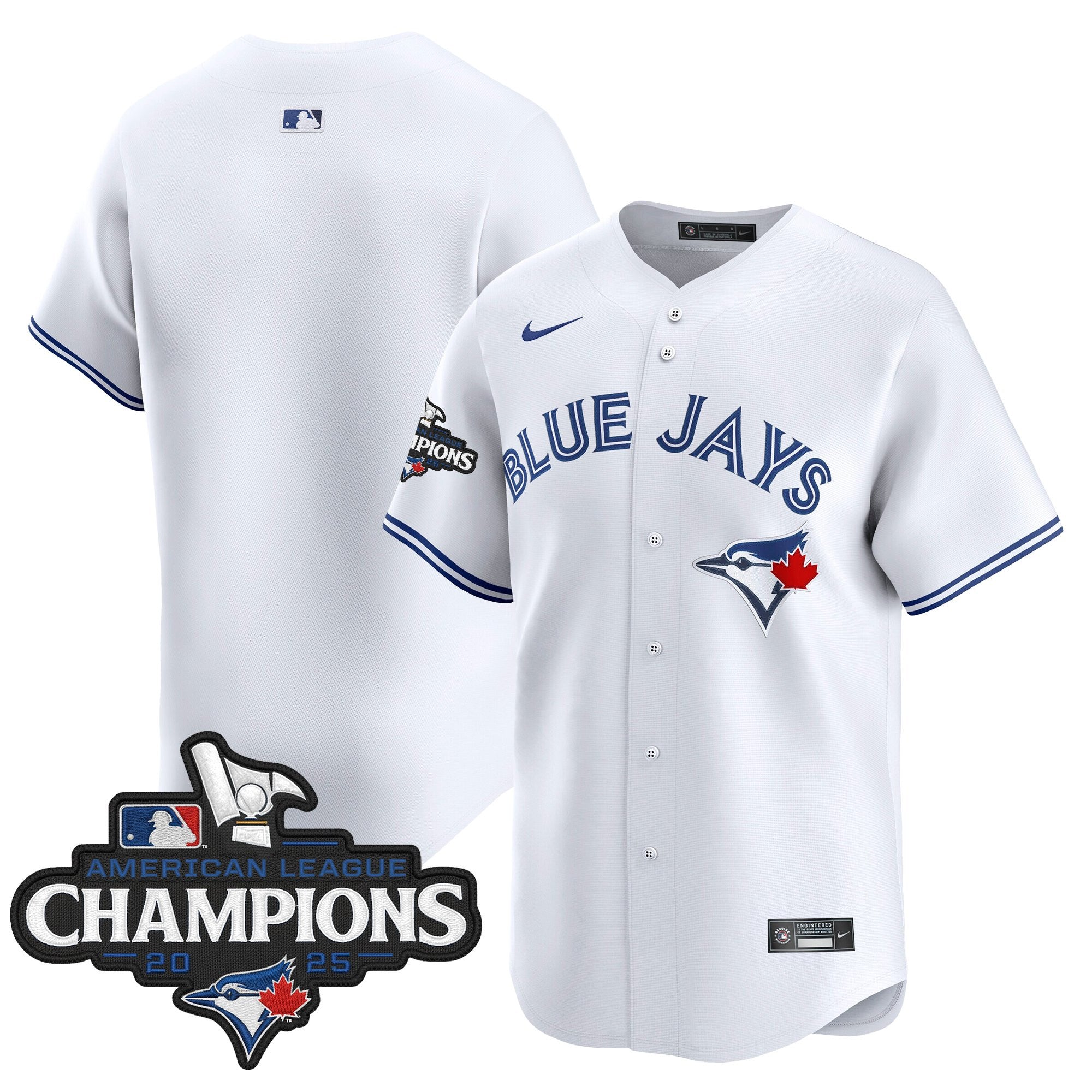 Men's Toronto Blue Jays 2025 American League Champions Vapor Premier Limited Jersey - All Stitched