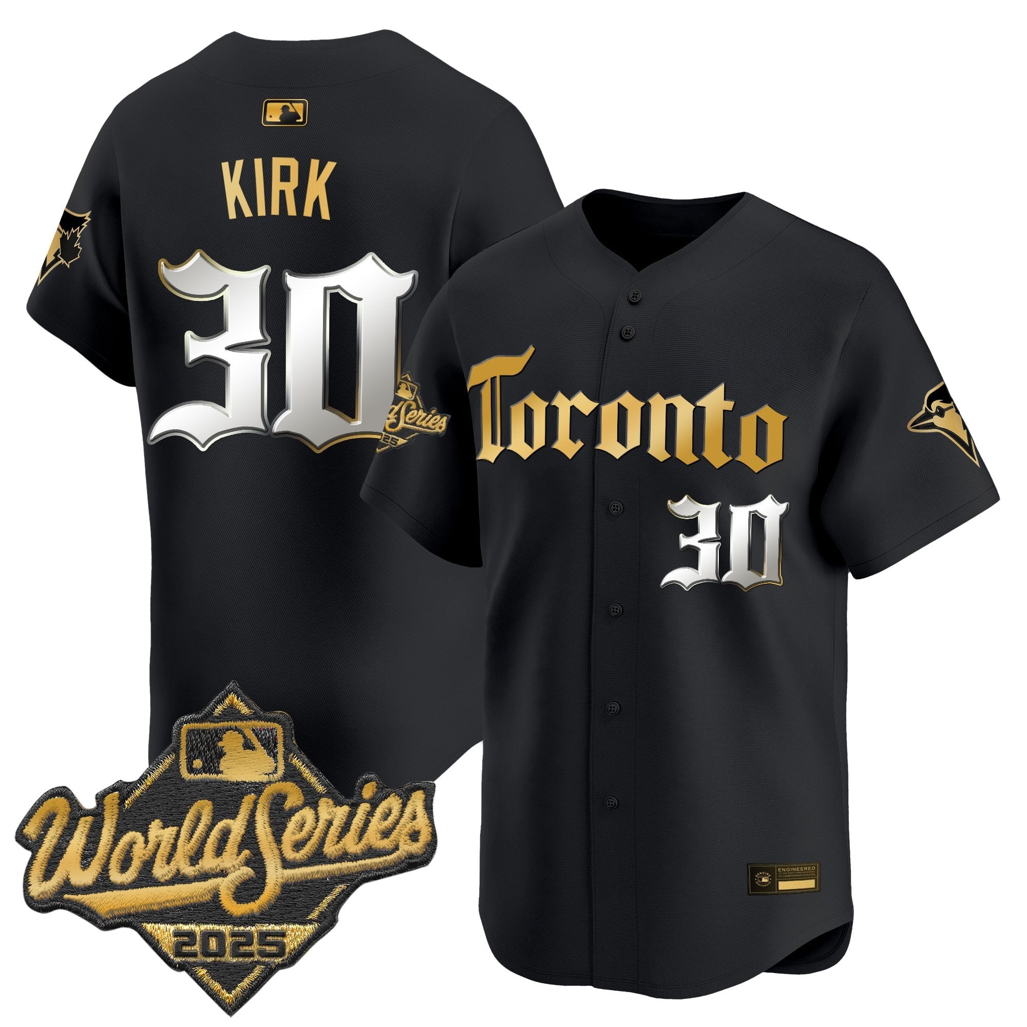 Men's Toronto Blue Jays 2025 World Series Vapor Premier Limited Jersey - Gothic North Edition - All Stitched