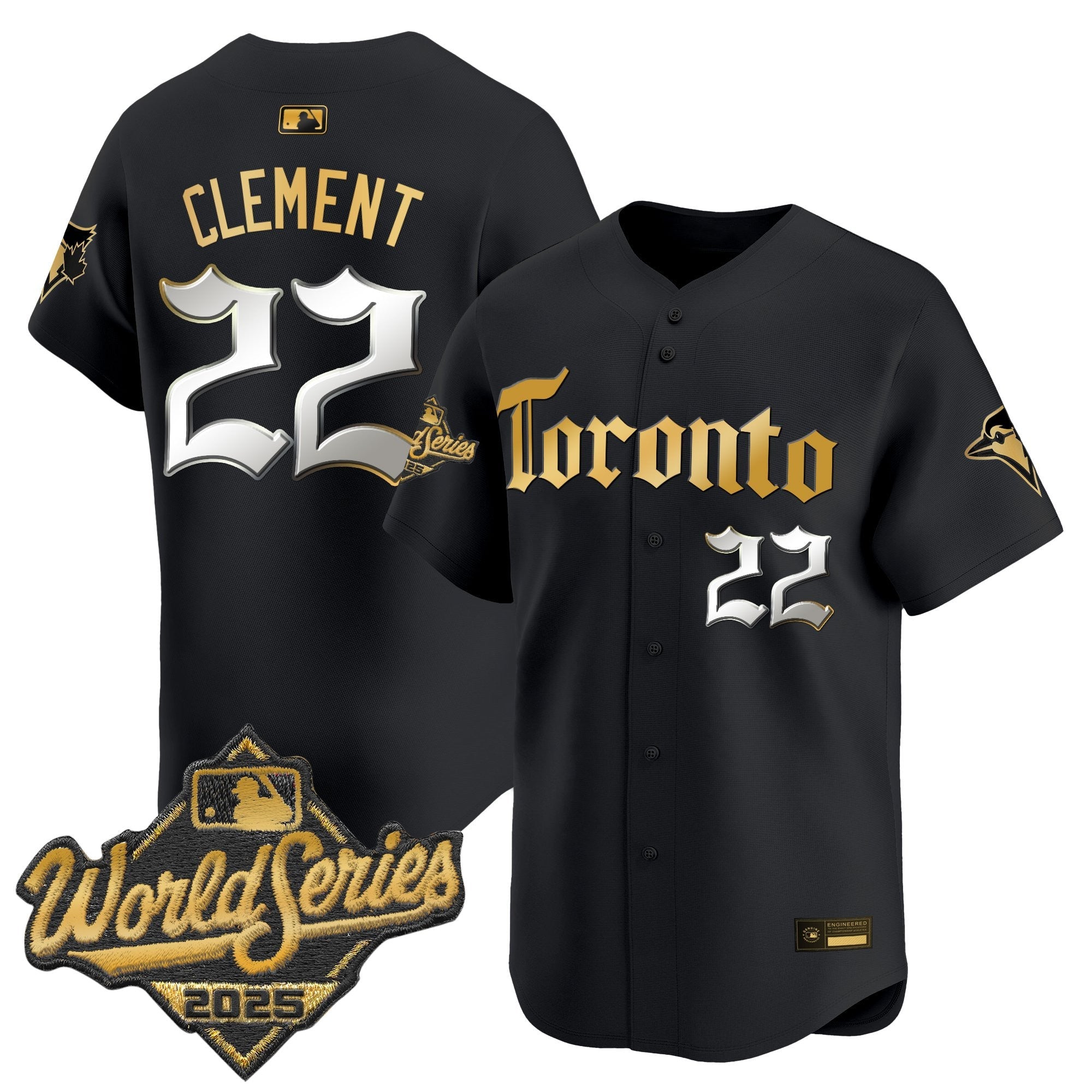 Men's Toronto Blue Jays 2025 World Series Vapor Premier Limited Jersey - Gothic North Edition - All Stitched