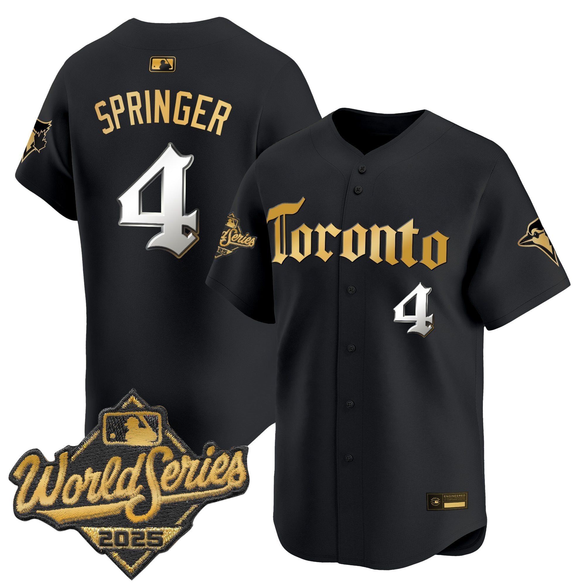 Men's Toronto Blue Jays 2025 World Series Vapor Premier Limited Jersey - Gothic North Edition - All Stitched