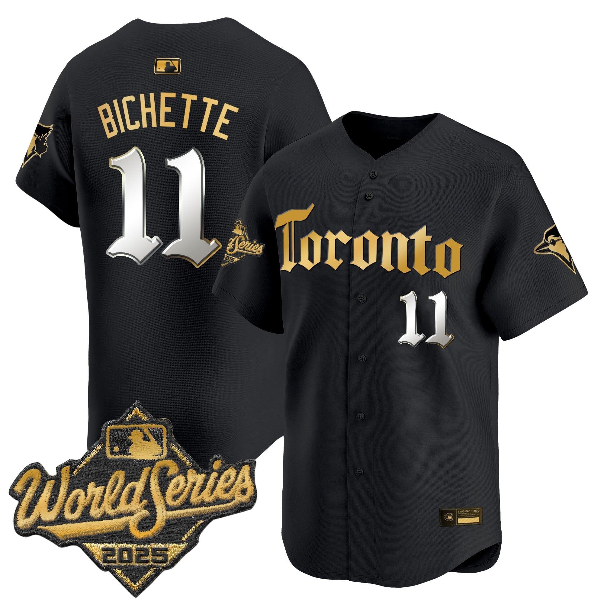 Men's Toronto Blue Jays 2025 World Series Vapor Premier Limited Jersey - Gothic North Edition - All Stitched
