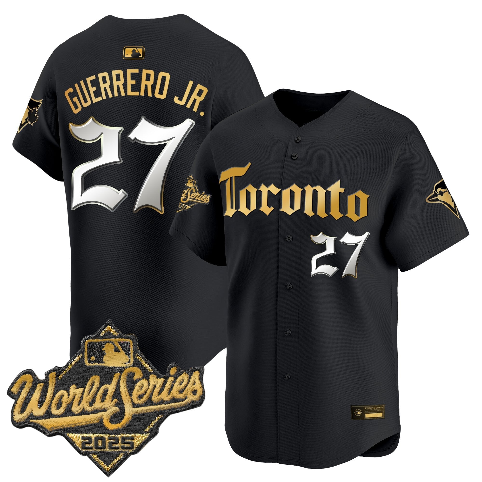 Men's Toronto Blue Jays 2025 World Series Vapor Premier Limited Jersey - Gothic North Edition - All Stitched