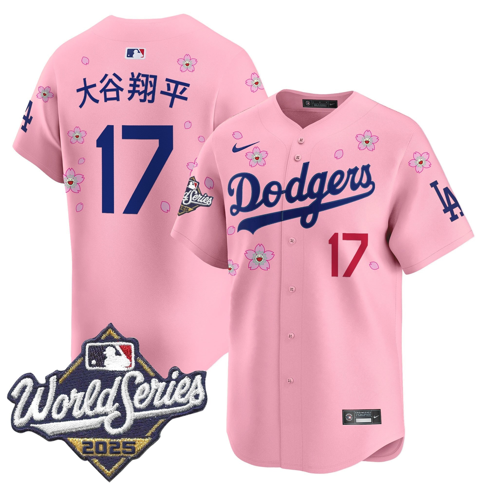 Men's Dodgers 2025 World Series x Tokyo Series Vapor Premier Limited Jersey - Stitched