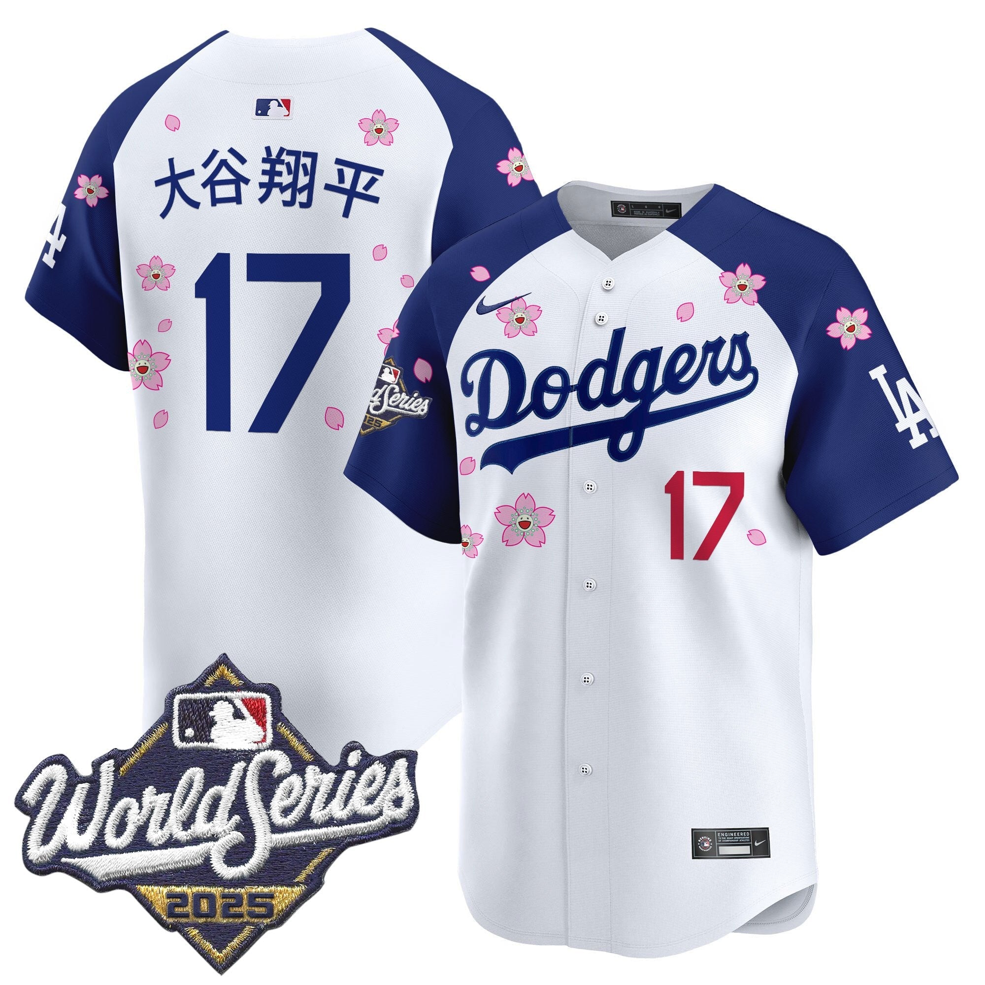 Men's Dodgers 2025 World Series x Tokyo Series Vapor Premier Limited Jersey - Stitched