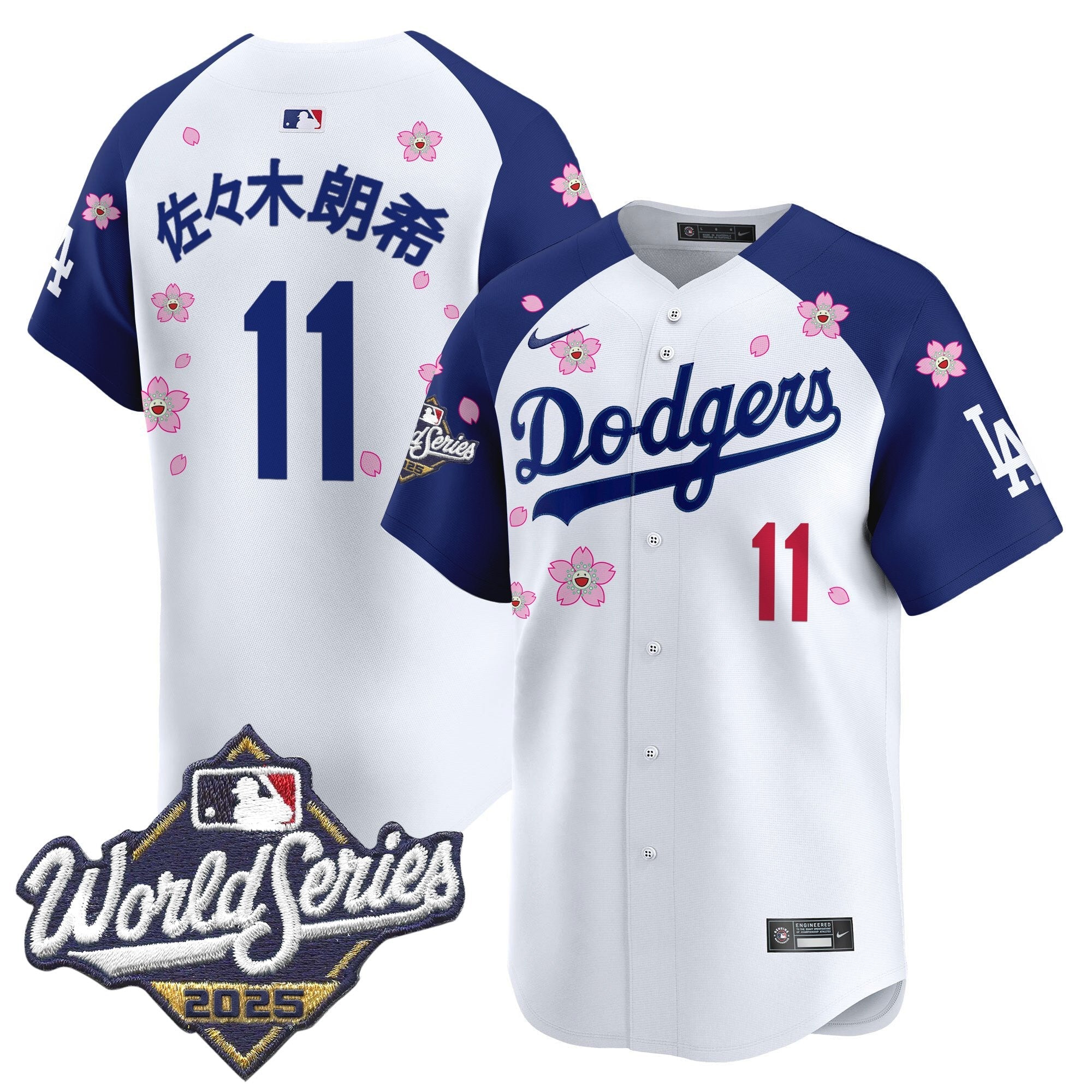 Men's Dodgers 2025 World Series x Tokyo Series Vapor Premier Limited Jersey - Stitched