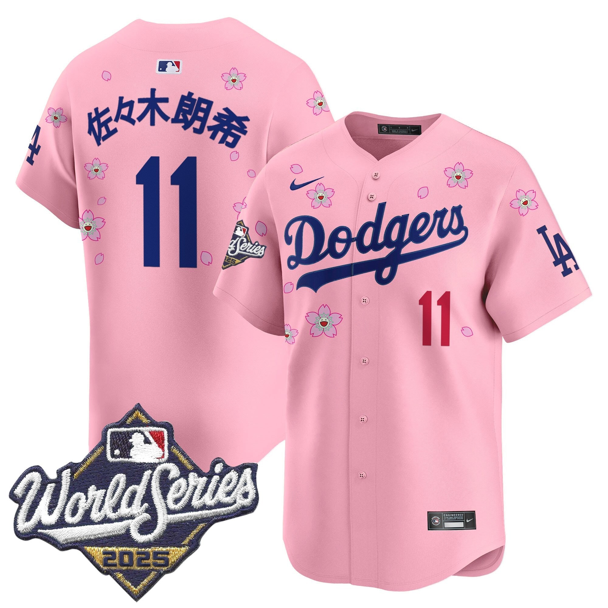 Men's Dodgers 2025 World Series x Tokyo Series Vapor Premier Limited Jersey - Stitched