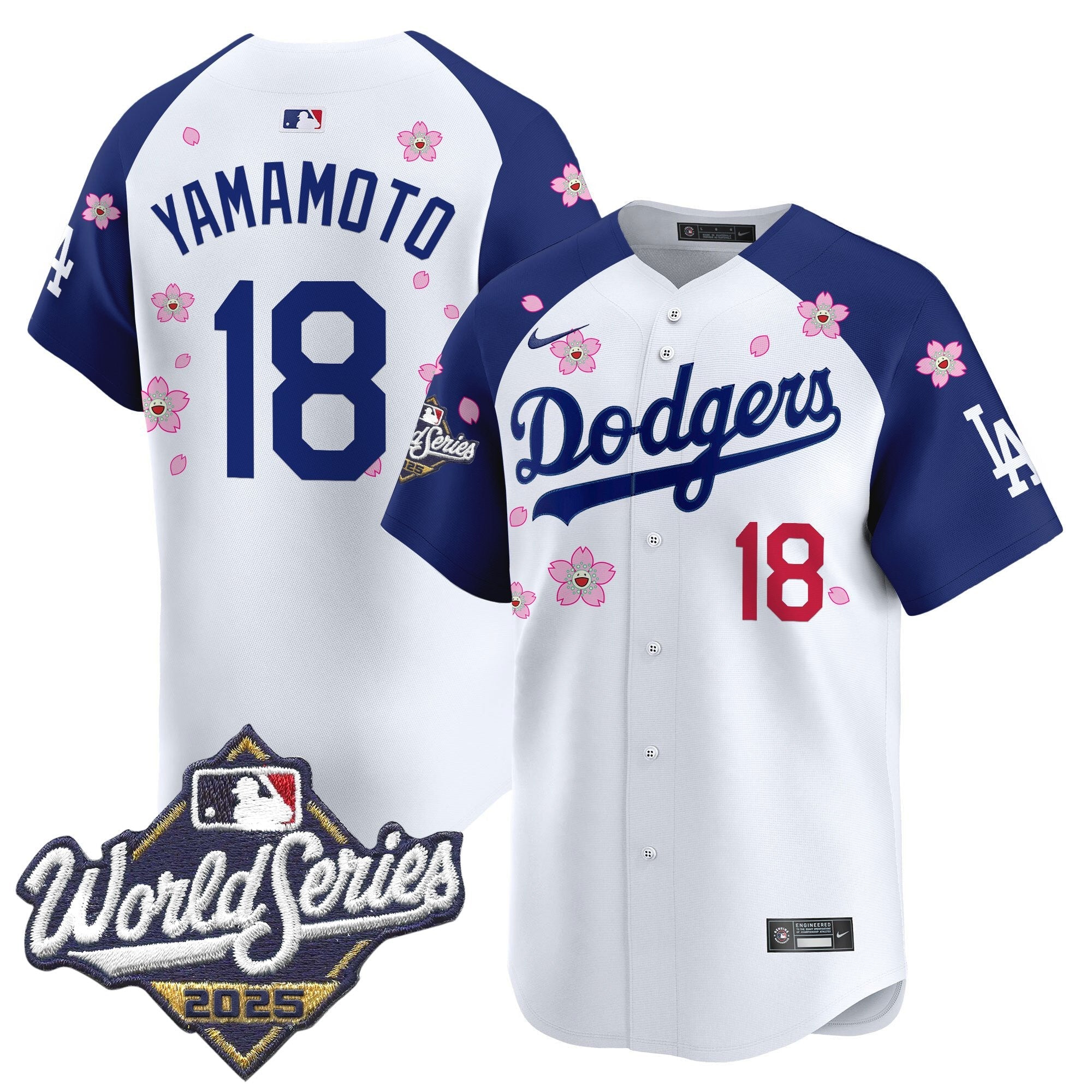 Men's Dodgers 2025 World Series x Tokyo Series Vapor Premier Limited Jersey - Stitched