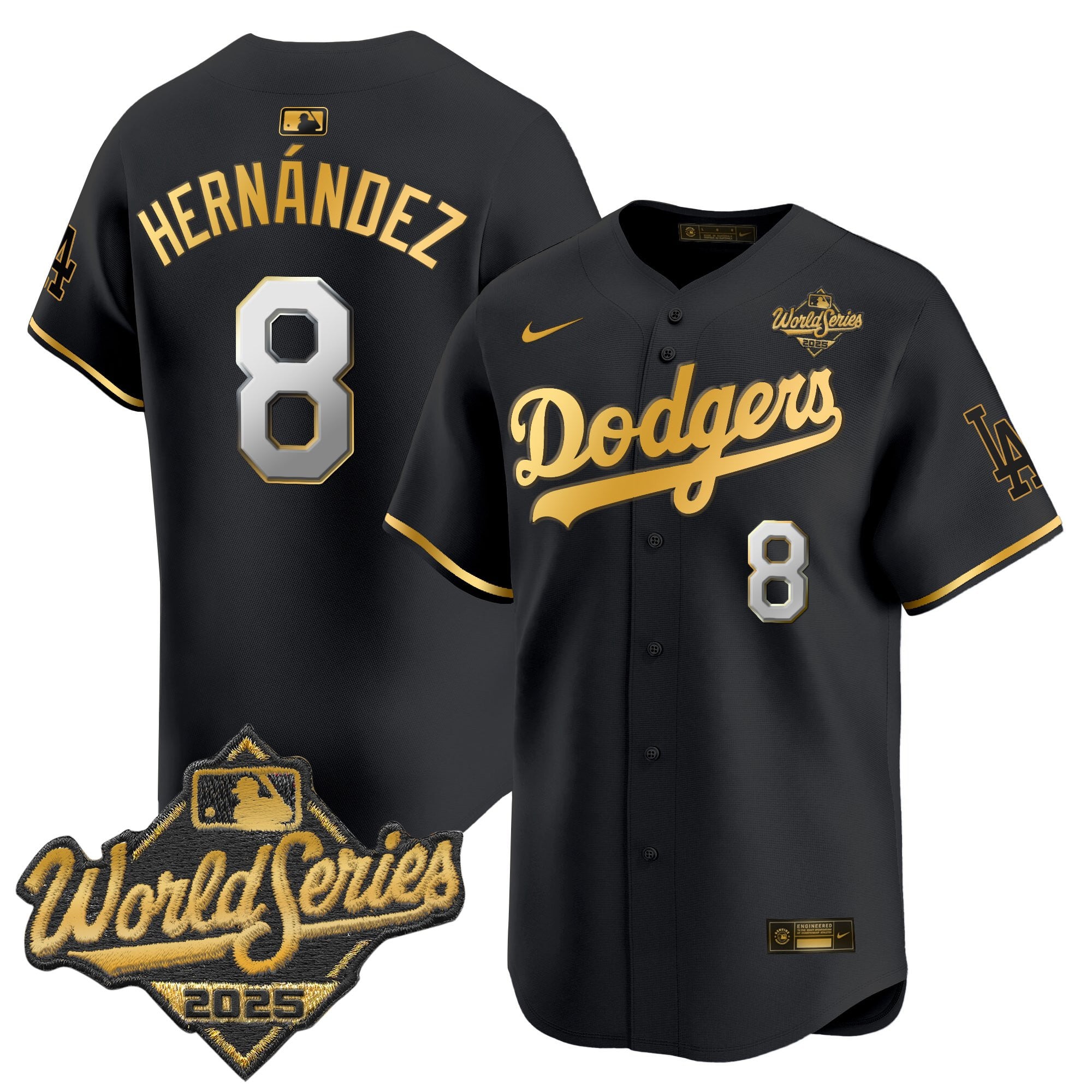 Men's Dodgers 2025 World Series Vapor Premier Limited Jersey V2 - All Stitched