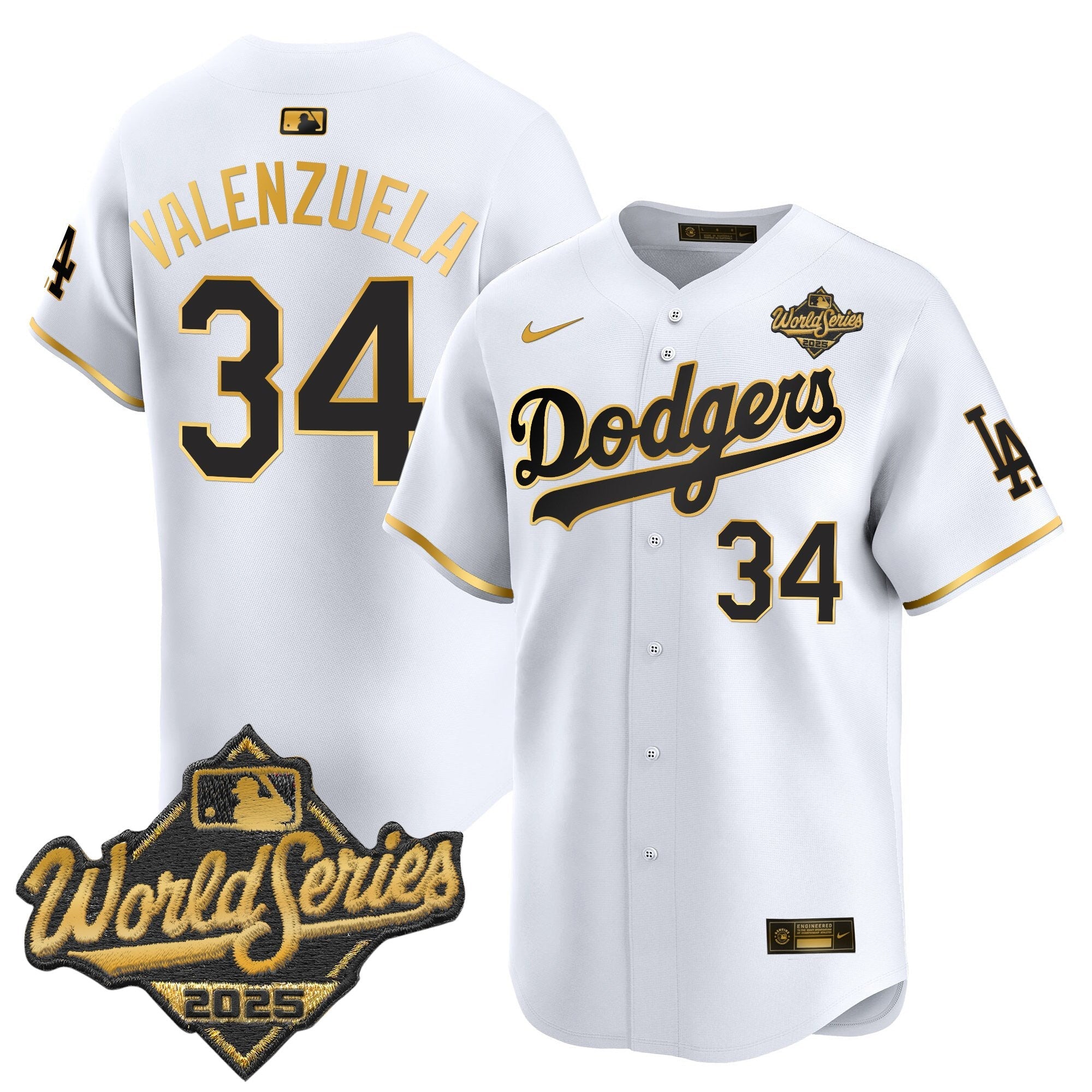 Men's Dodgers 2025 World Series Vapor Premier Limited Jersey V2 - All Stitched