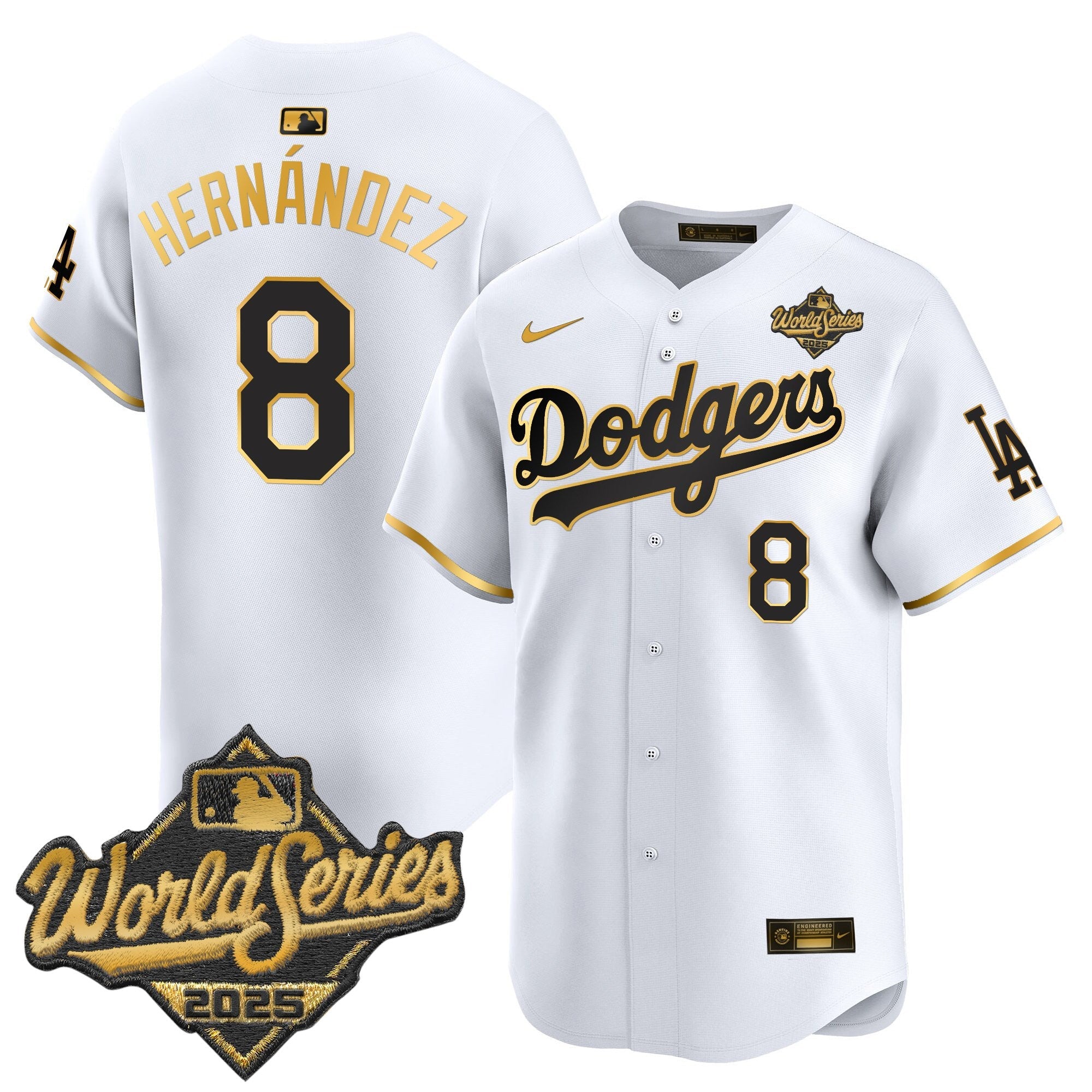Men's Dodgers 2025 World Series Vapor Premier Limited Jersey V2 - All Stitched