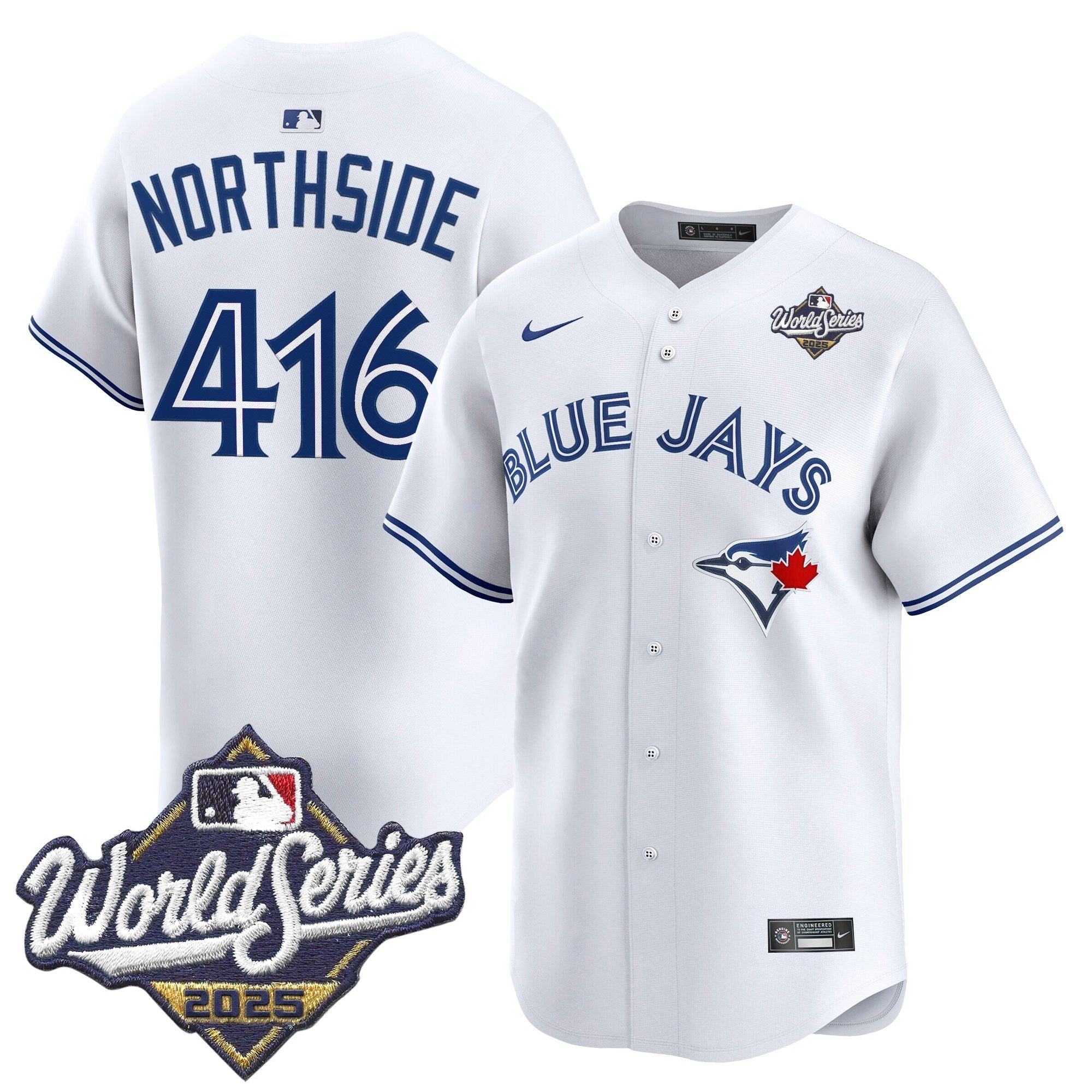 Men's Toronto Blue Jays 2025 World Series Vapor Premier Limited Jersey V2 - All Stitched