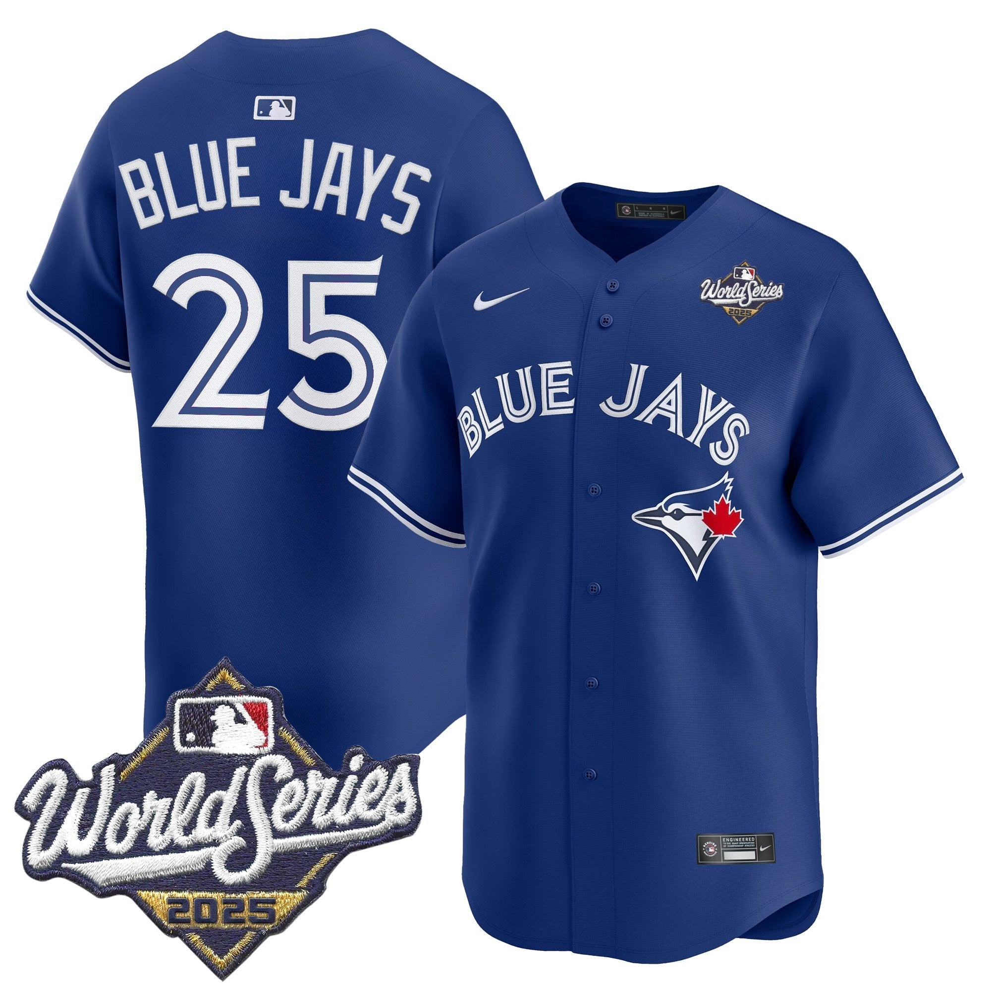 Men's Toronto Blue Jays 2025 World Series Vapor Premier Limited Jersey V2 - All Stitched