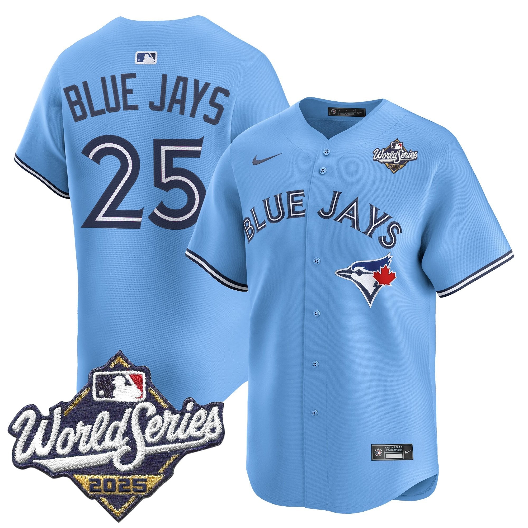 Men's Toronto Blue Jays 2025 World Series Vapor Premier Limited Jersey V2 - All Stitched