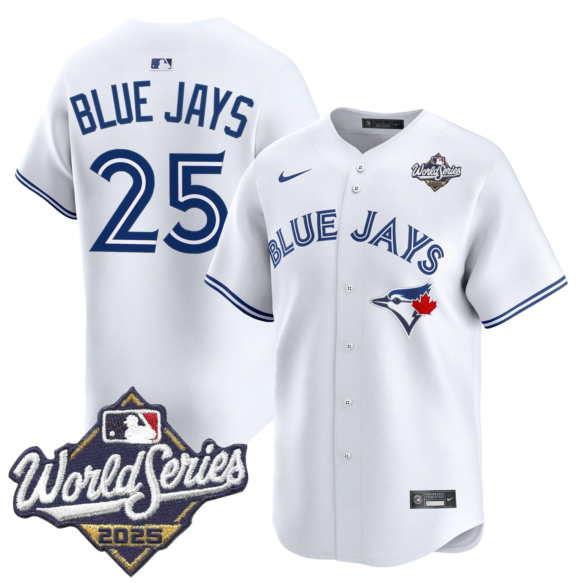 Men's Toronto Blue Jays 2025 World Series Vapor Premier Limited Jersey V2 - All Stitched