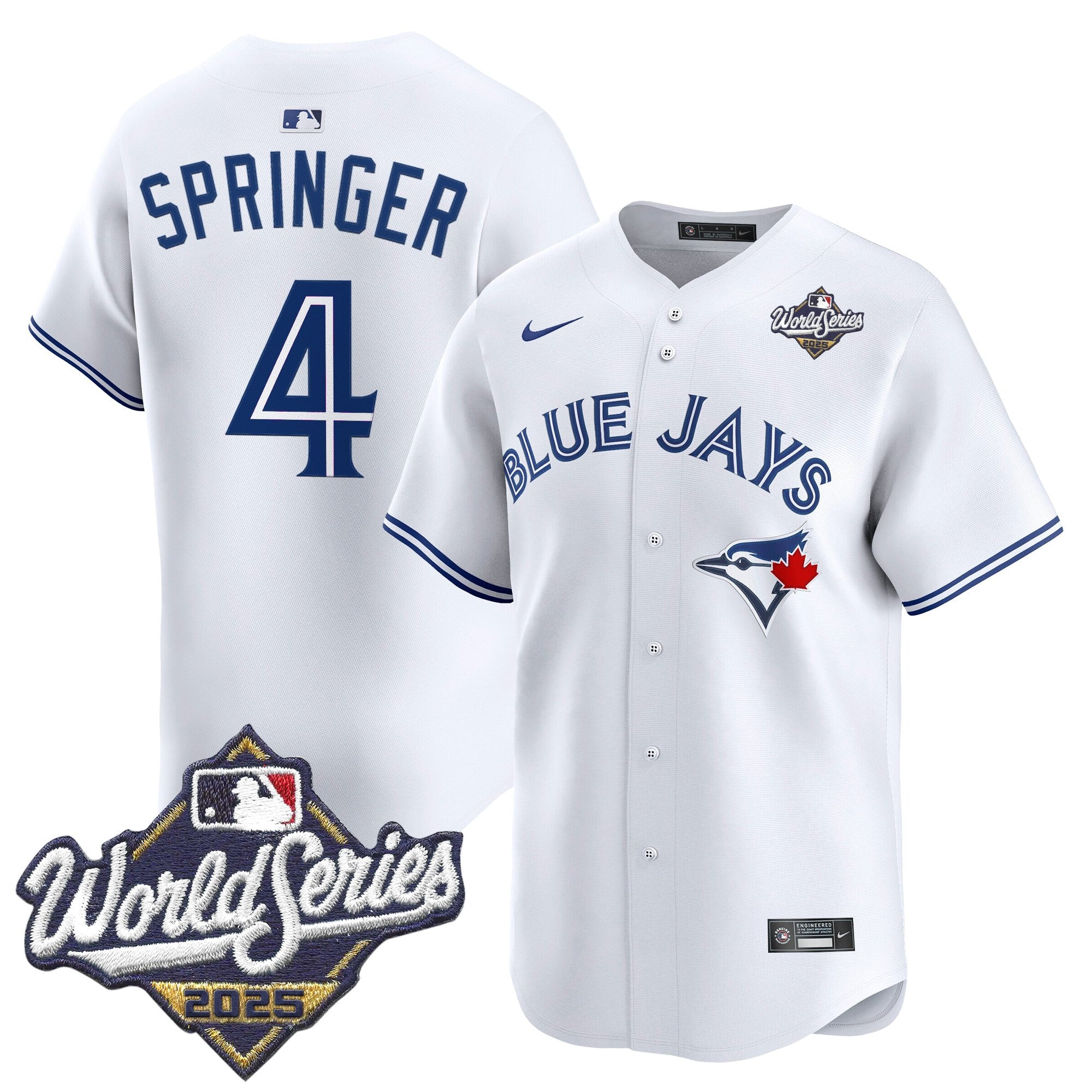 Men's Toronto Blue Jays 2025 World Series Vapor Premier Limited Jersey V2 - All Stitched