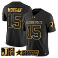 Men's Jackson State Tigers 2025 Gold Vapor Limited Jersey - All Stitched