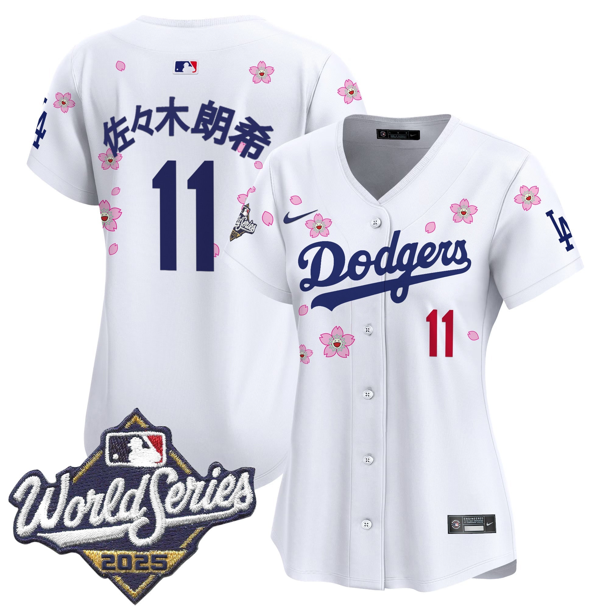 Women's Dodgers 2025 World Series x Tokyo Series Vapor Premier Limited Jersey - Stitched