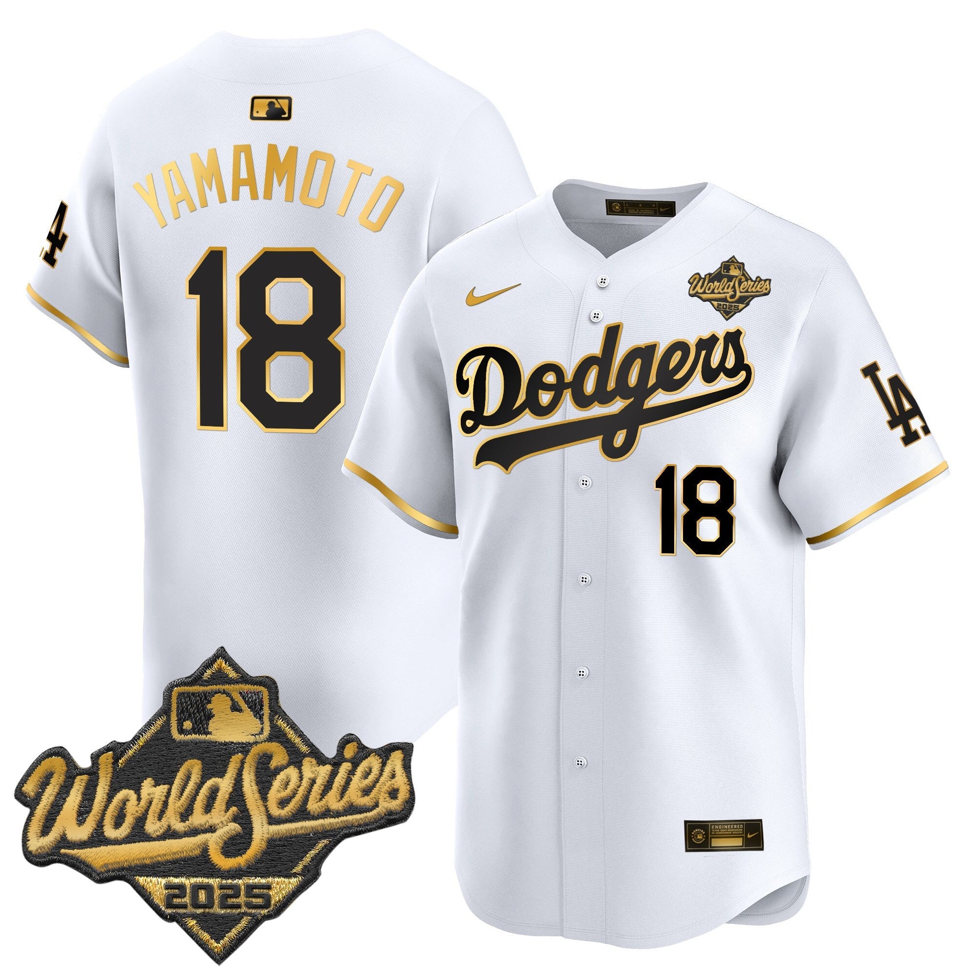 Men's Dodgers 2025 World Series Vapor Premier Limited Jersey V2 - All Stitched