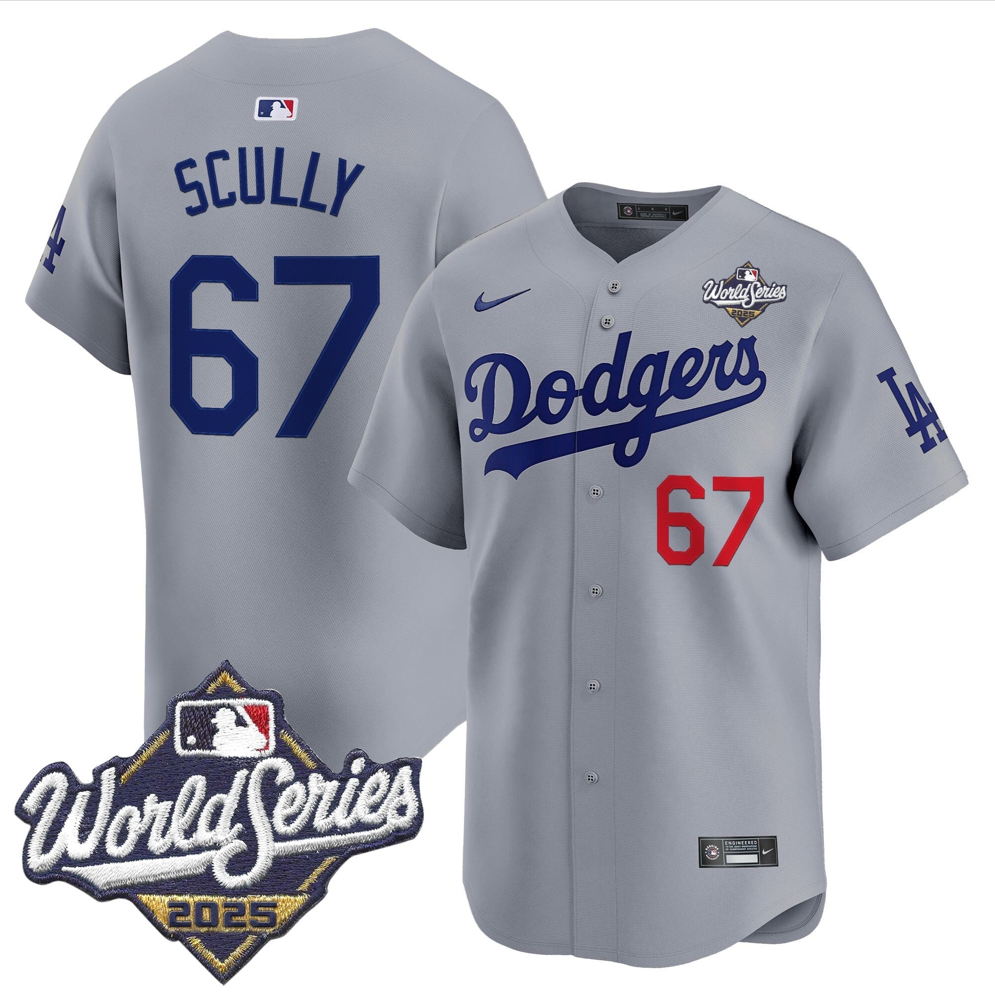 Men's Dodgers 2025 World Series Vapor Premier Limited Jersey V2 - All Stitched