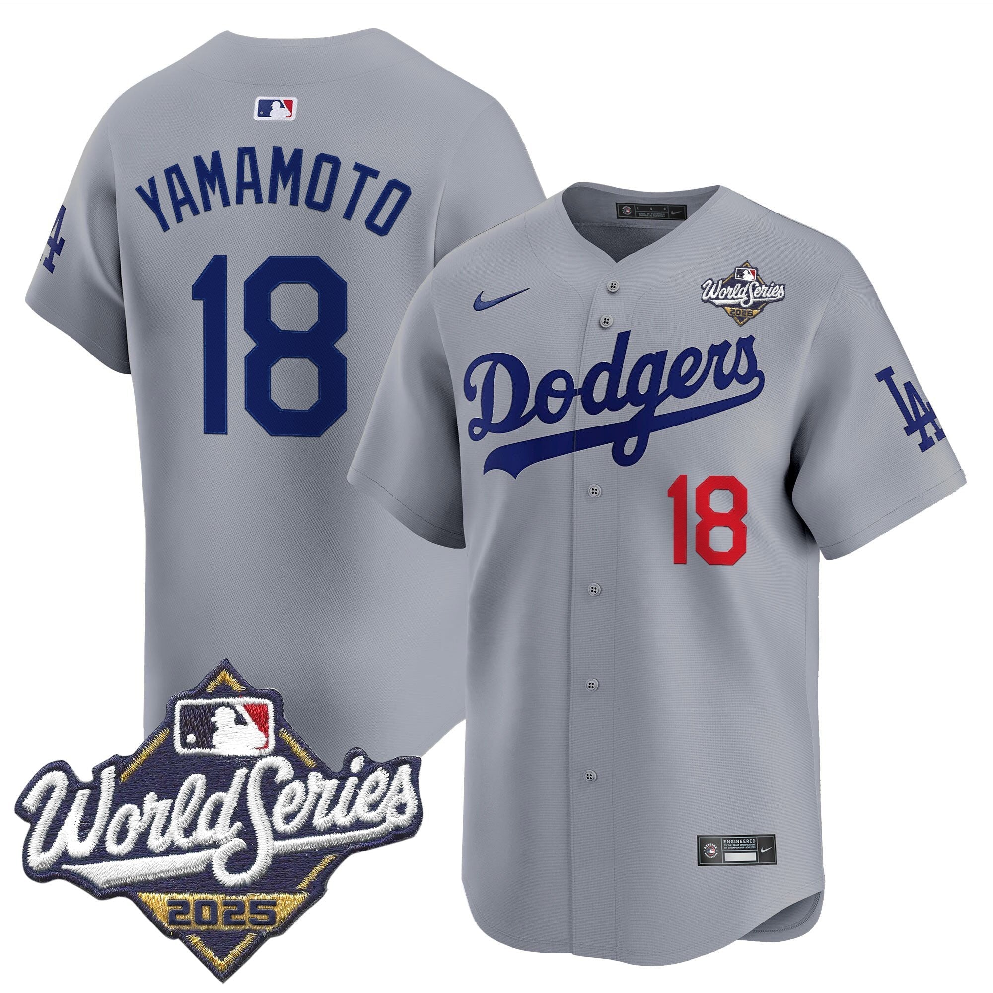 Men's Dodgers 2025 World Series Vapor Premier Limited Jersey V2 - All Stitched
