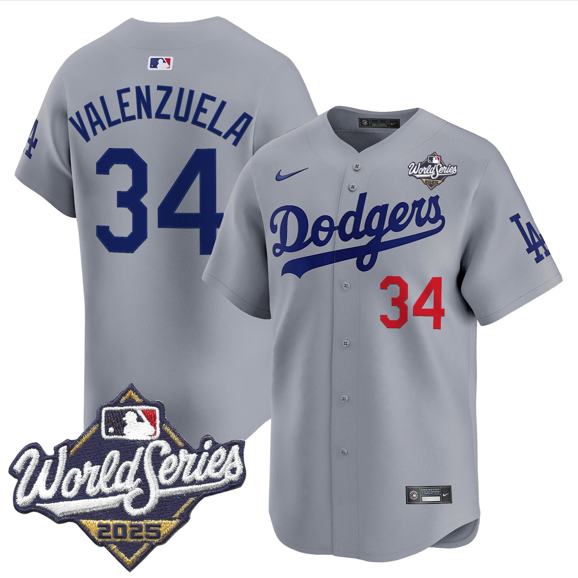 Men's Dodgers 2025 World Series Vapor Premier Limited Jersey V2 - All Stitched