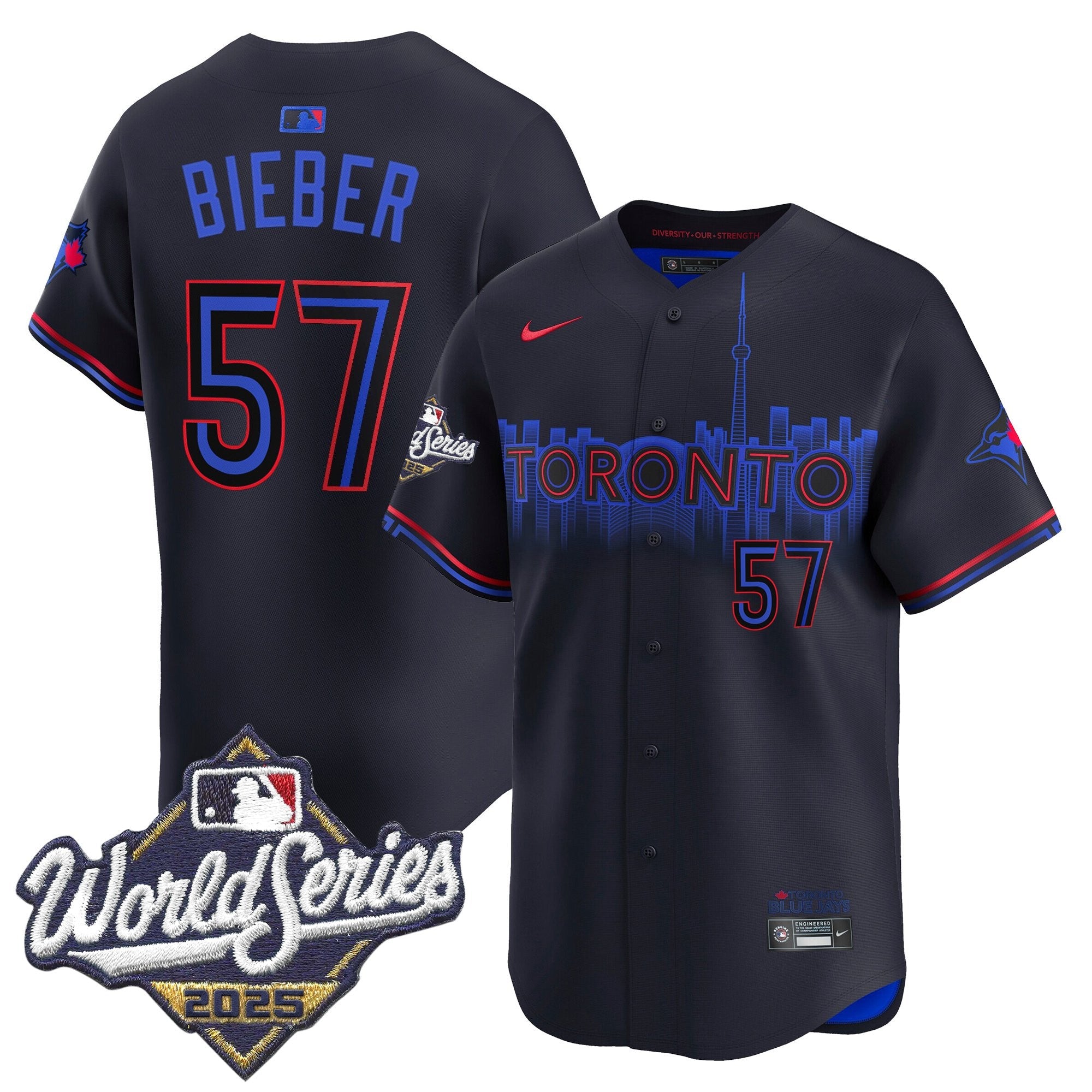 Men's Toronto Blue Jays 2025 World Series Vapor Premier Limited Jersey - All Stitched