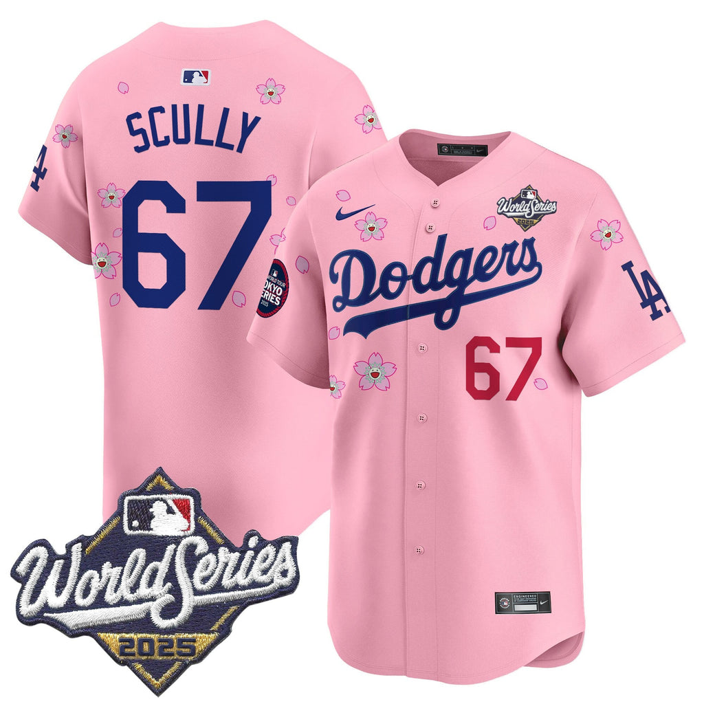 Men's Dodgers 2025 World Series x Tokyo Series Vapor Premier Limited Jersey V2 - Stitched
