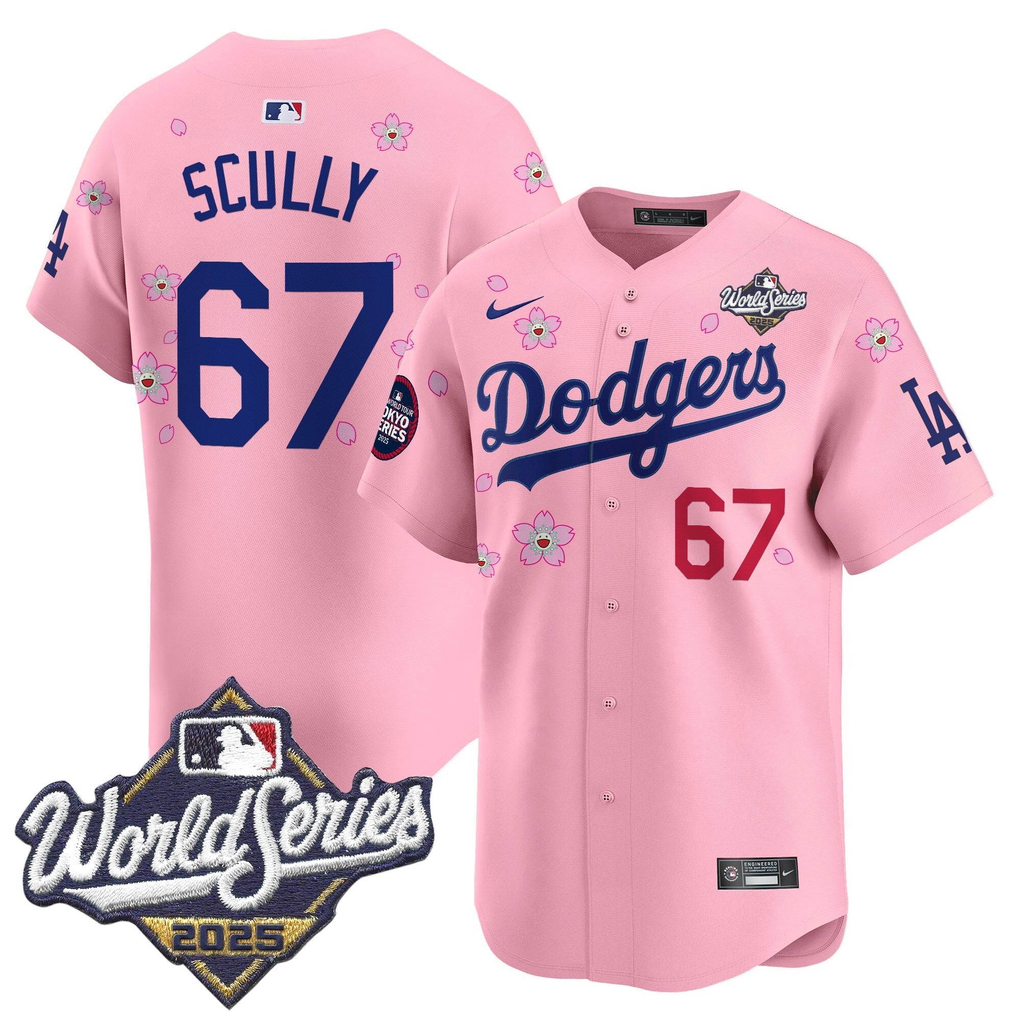 Men's Dodgers 2025 World Series x Tokyo Series Vapor Premier Limited Jersey V2 - Stitched