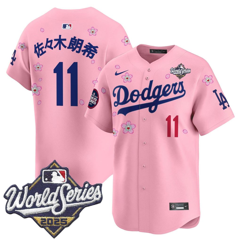 Men's Dodgers 2025 World Series x Tokyo Series Vapor Premier Limited Jersey V2 - Stitched
