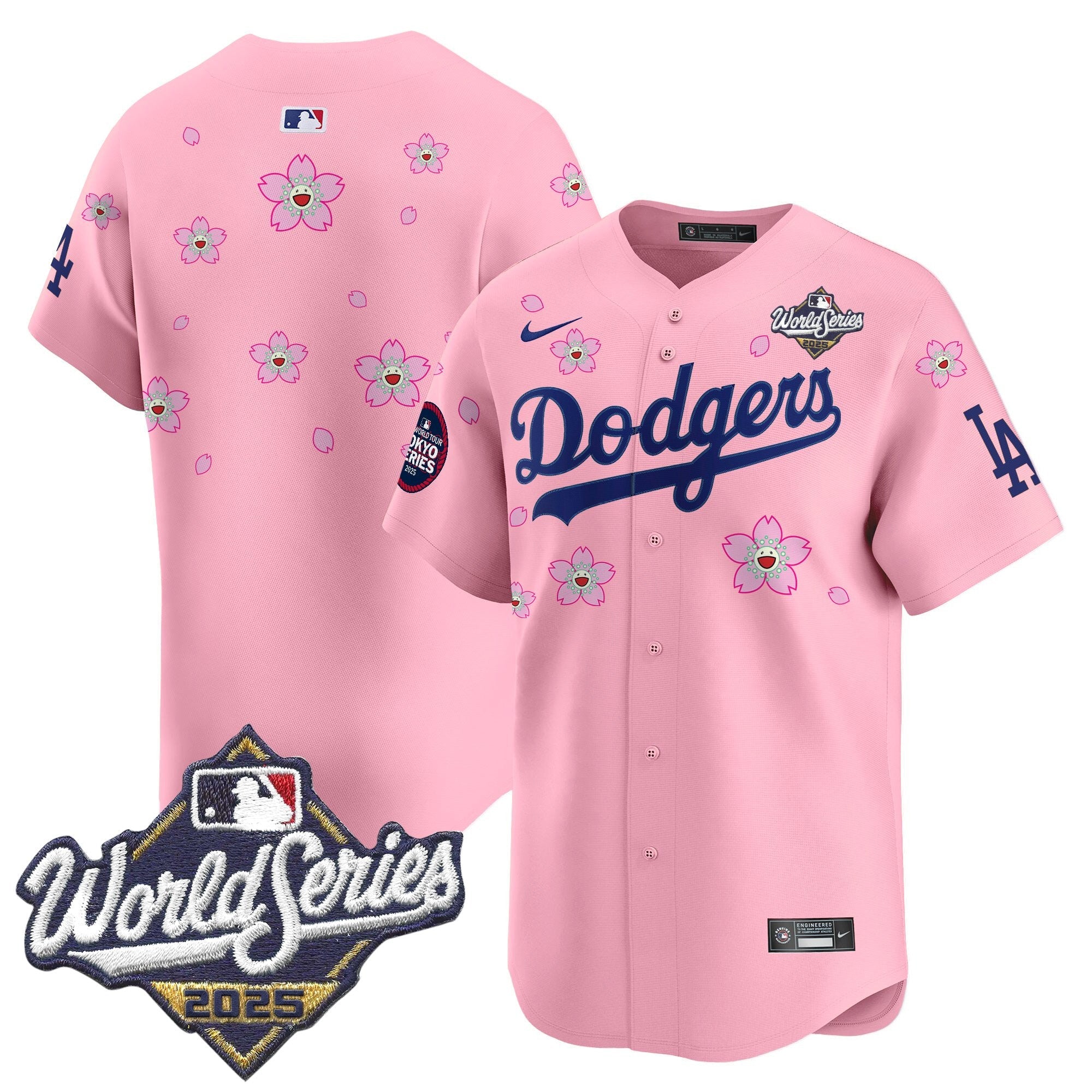 Men's Dodgers 2025 World Series x Tokyo Series Vapor Premier Limited Jersey V2 - Stitched