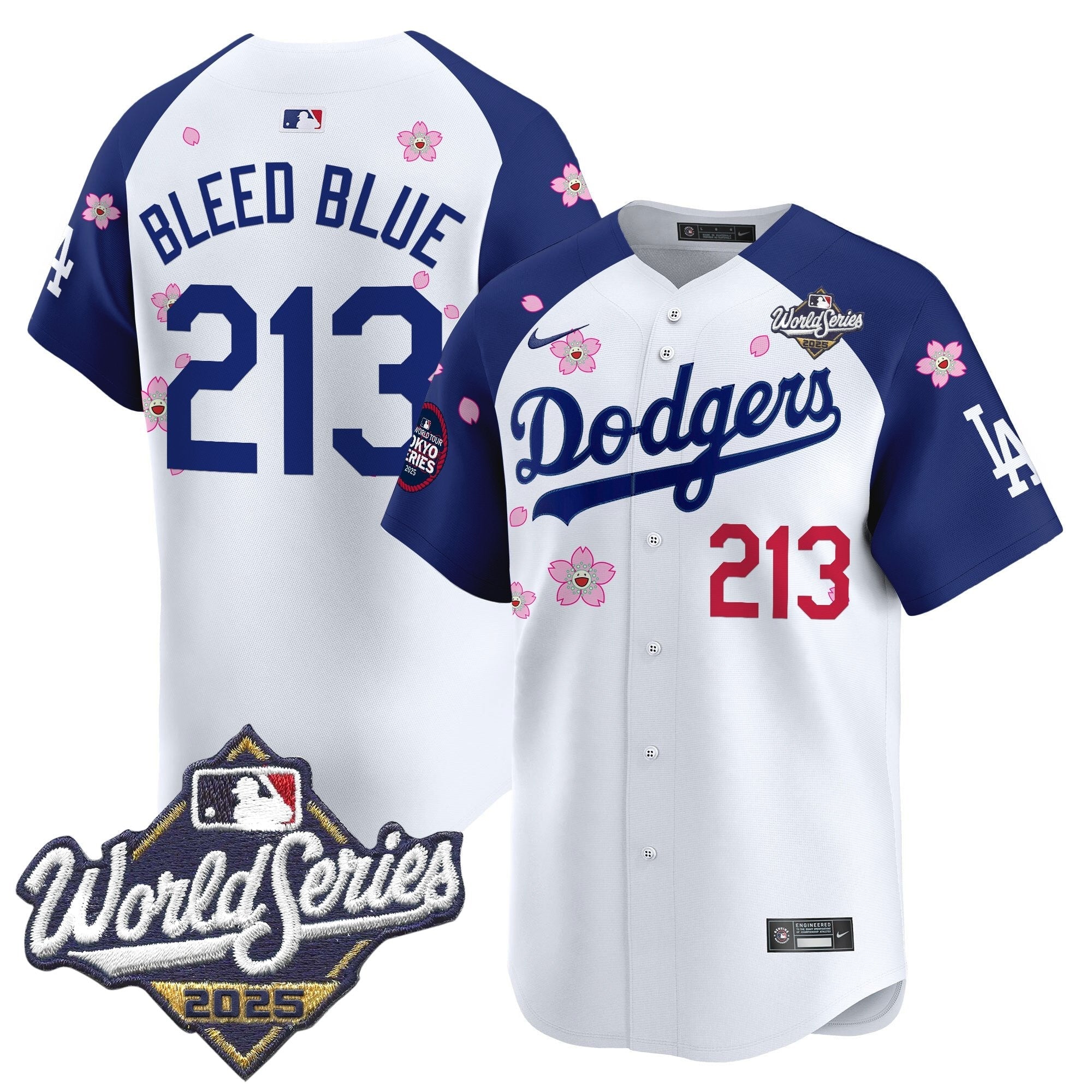 Men's Dodgers 2025 World Series x Tokyo Series Vapor Premier Limited Jersey V2 - Stitched